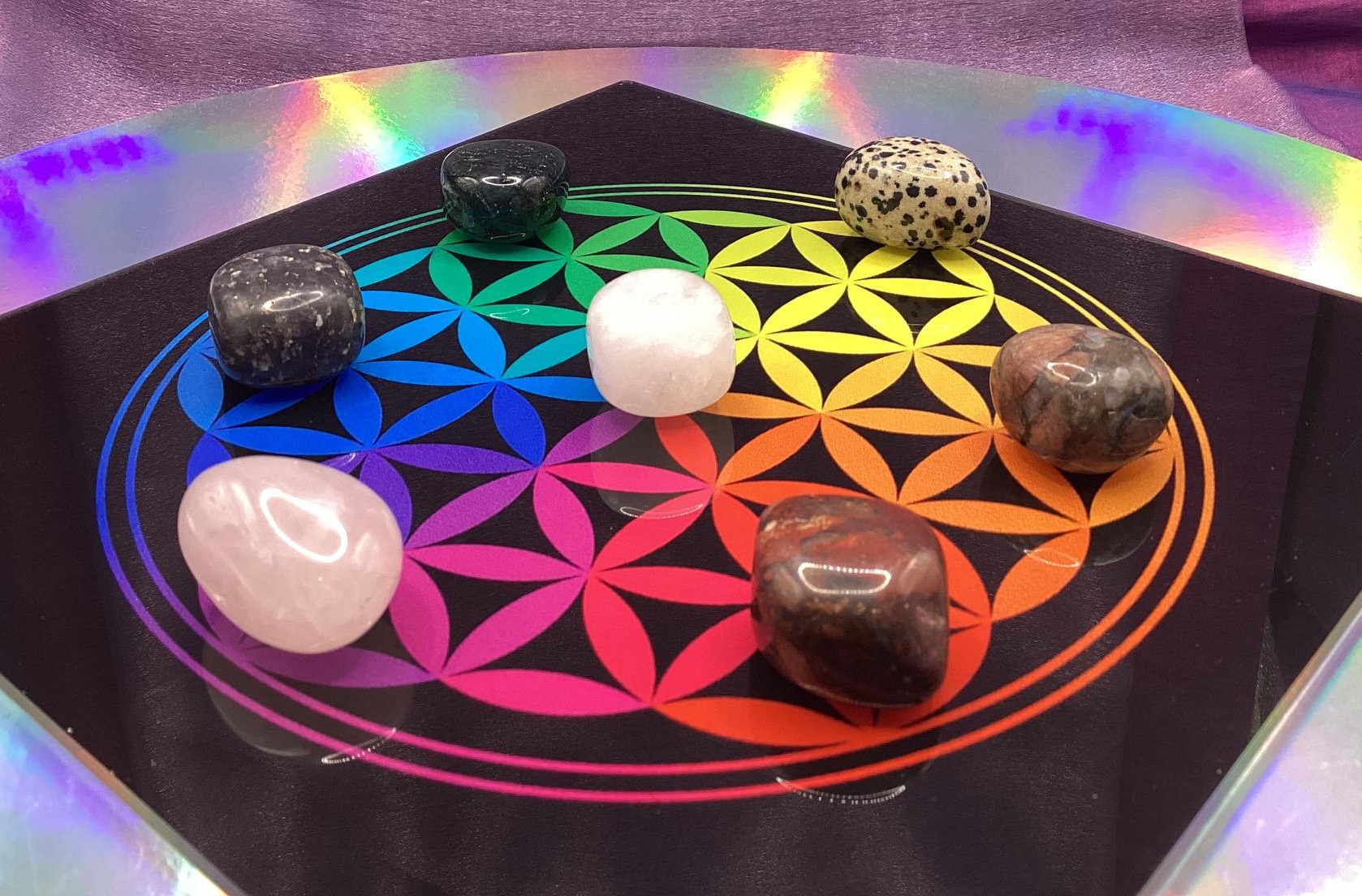 Flower of Life Crystal Grid Set - with Crystals