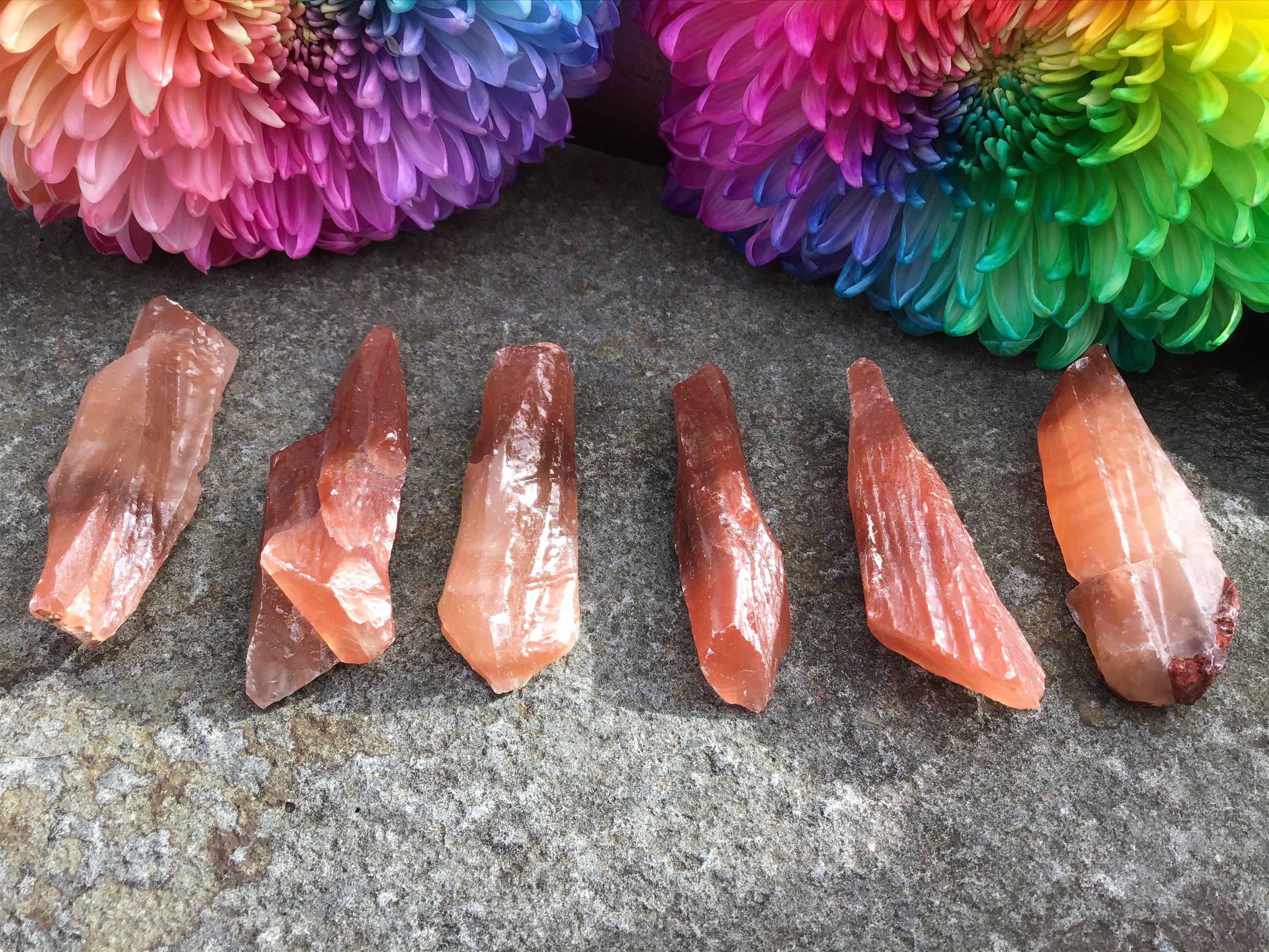 Red Calcite – Natural Blades