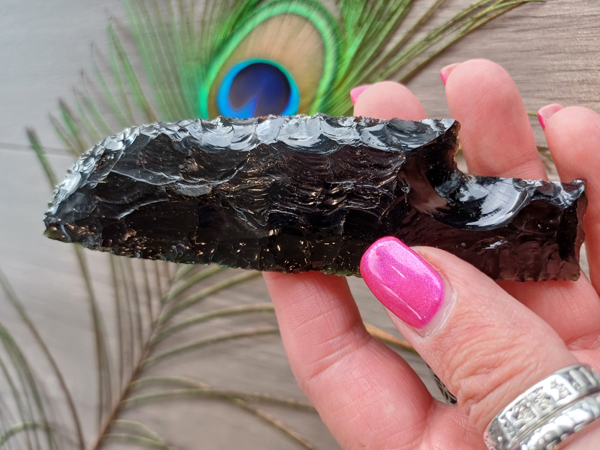 Black Obsidian – Crystal Knife
