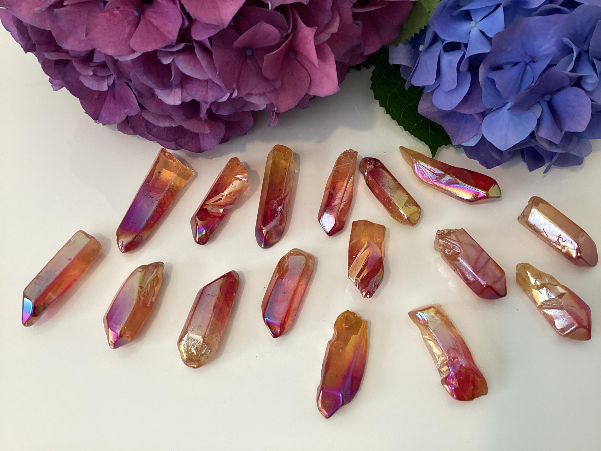 Red / Yellow Aura - Quartz Point