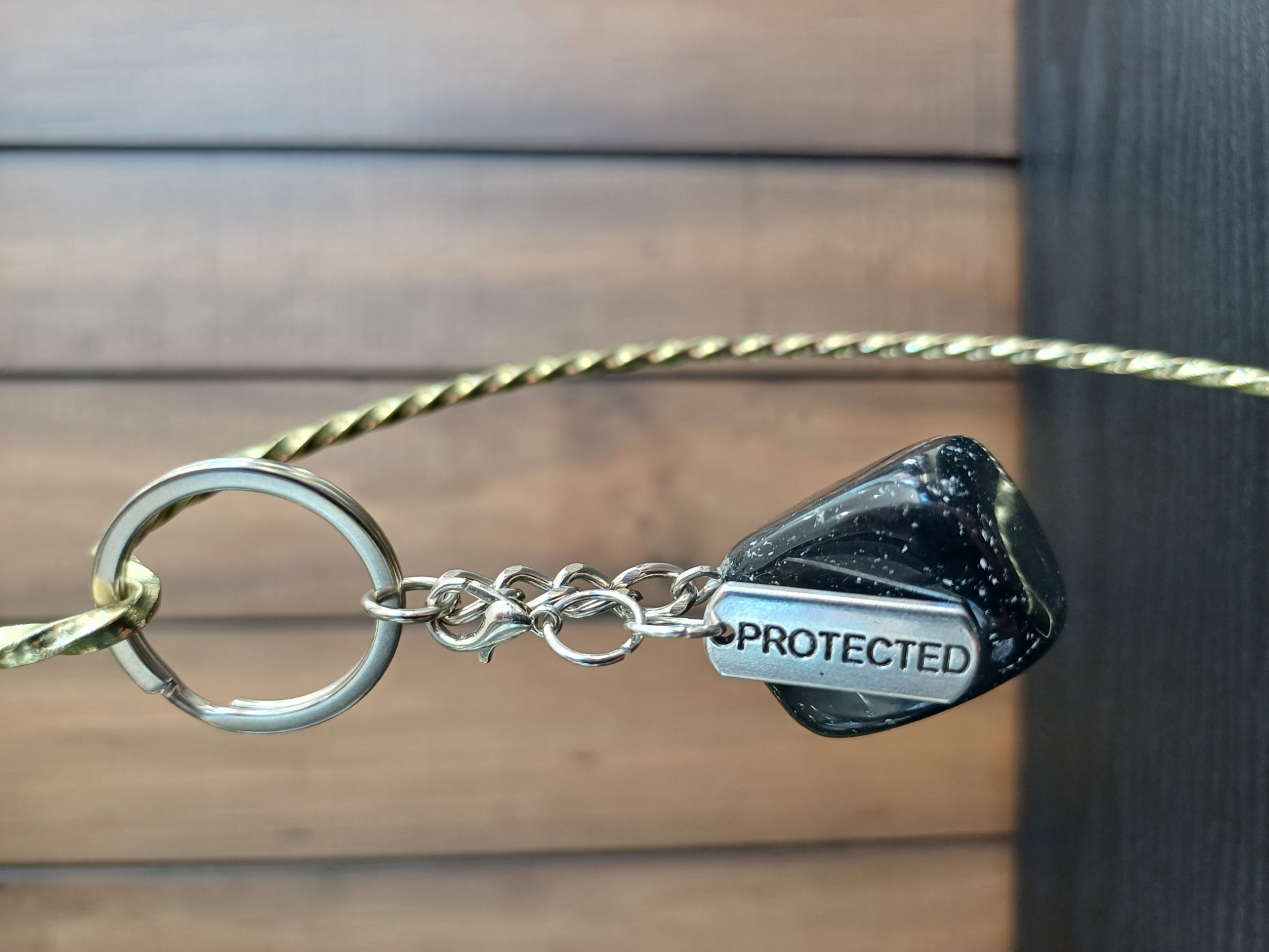 Black Tourmaline – “Protected” – Key Chain