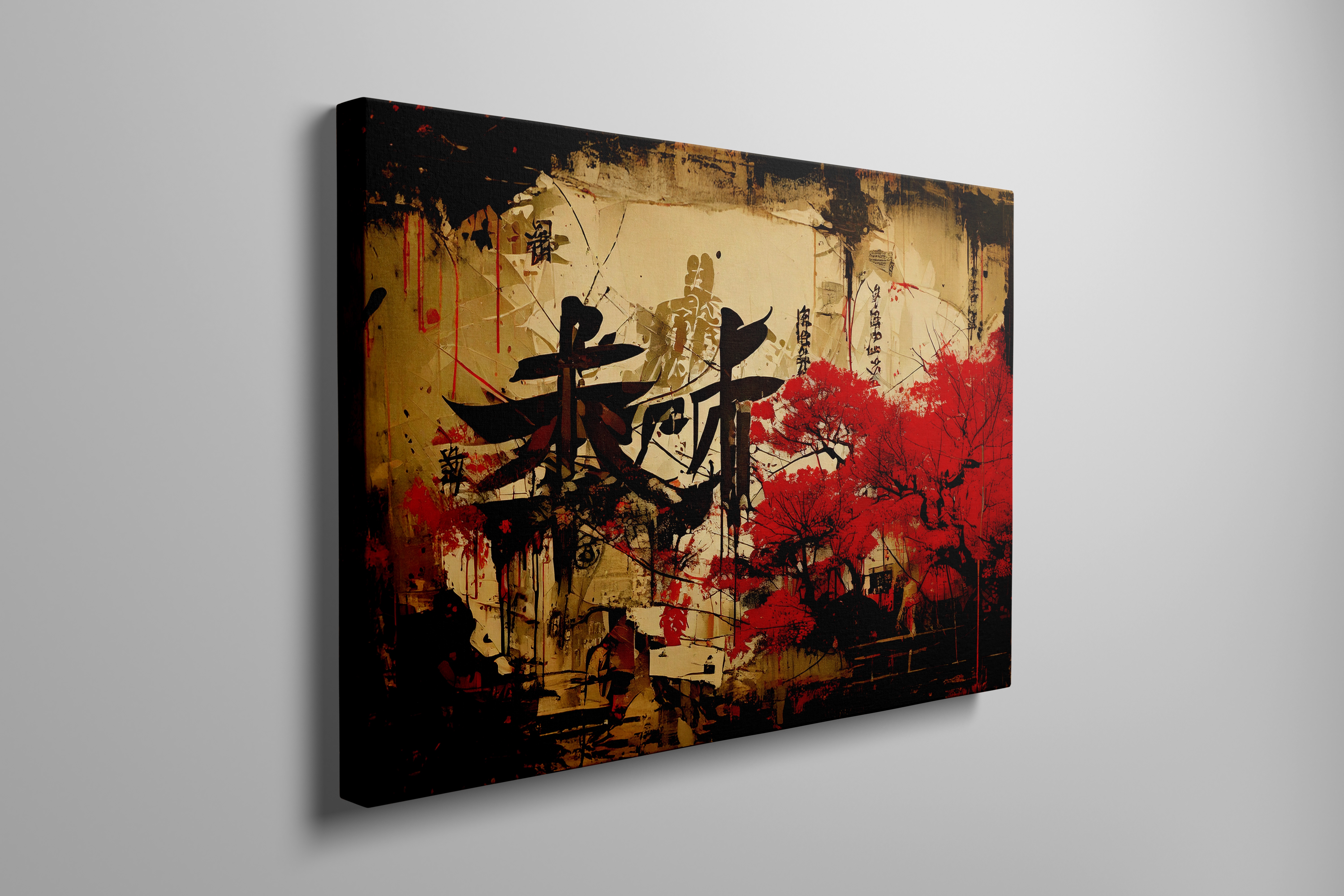 Abstract Asian-Inspired Canvas Art