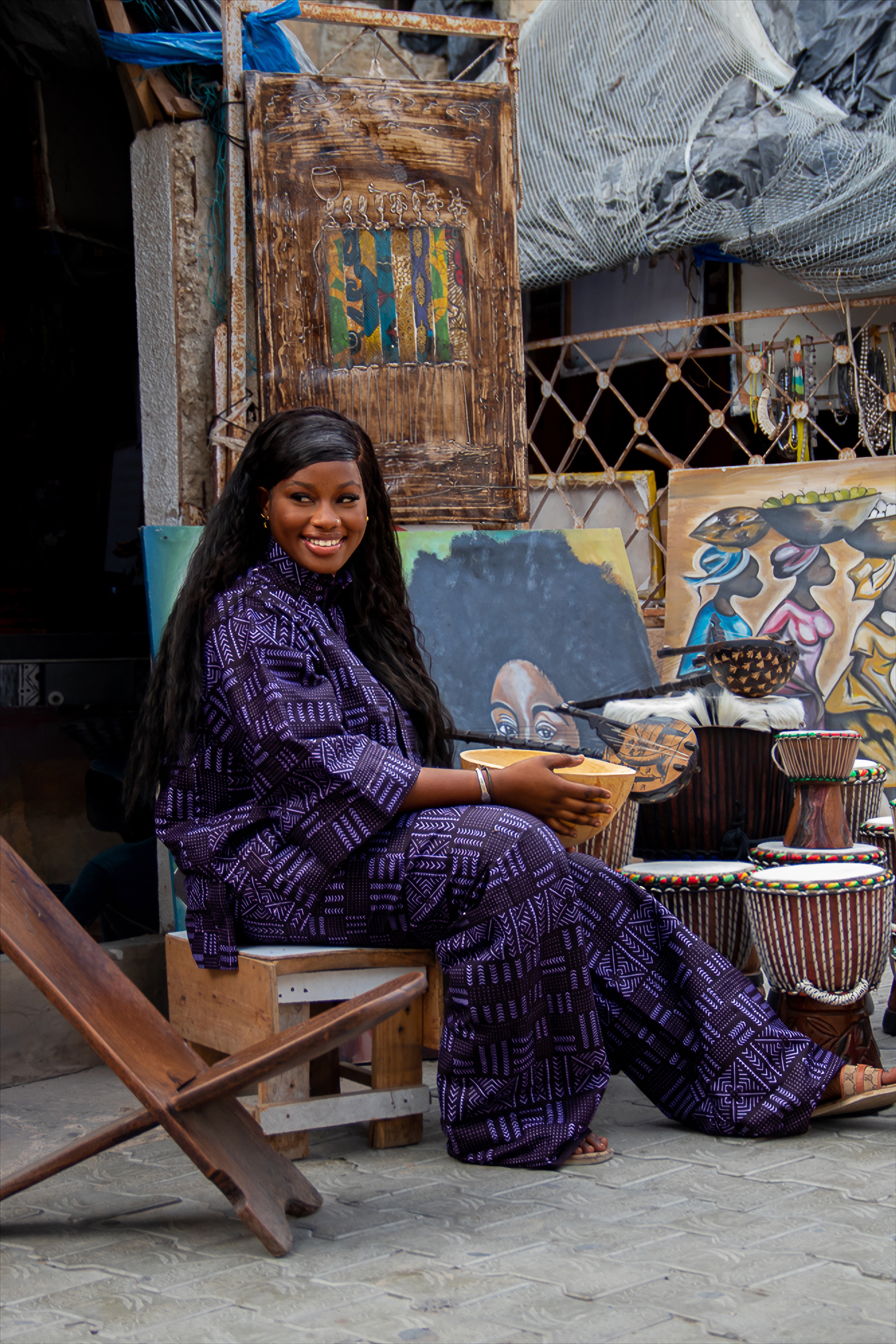 Tunique en pagne africain