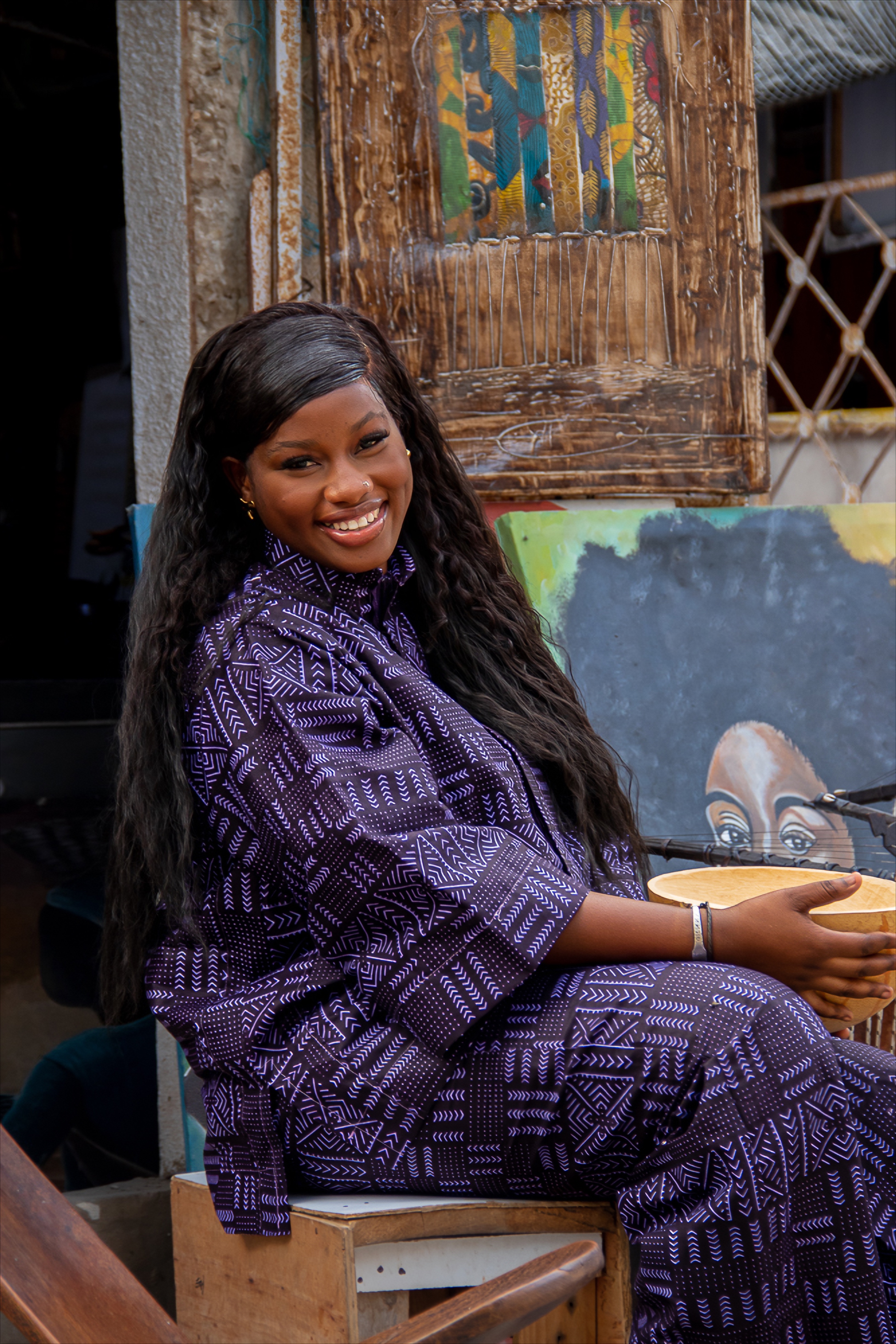 Tunique en pagne africain