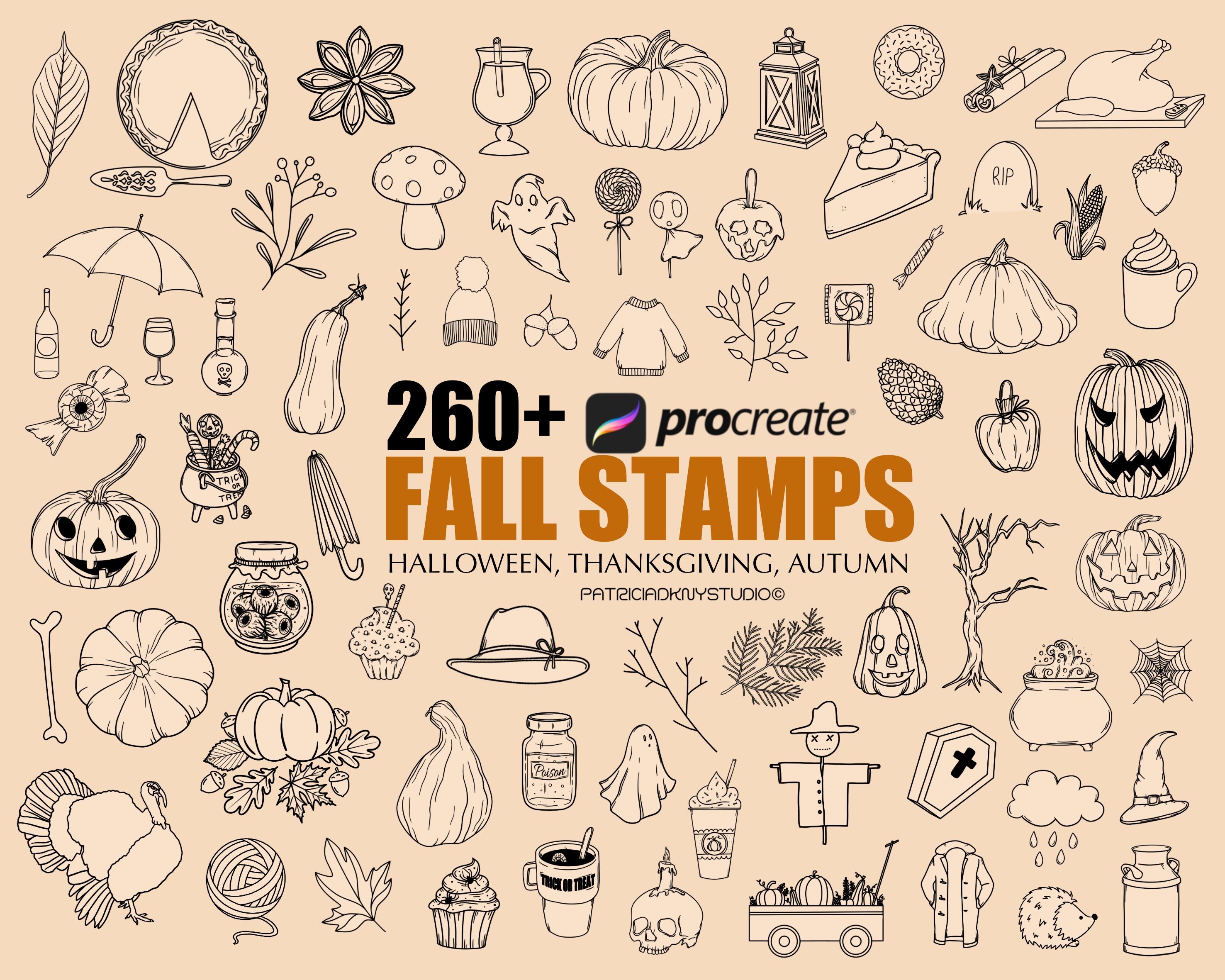 Procreate Fall Stamp Brushes