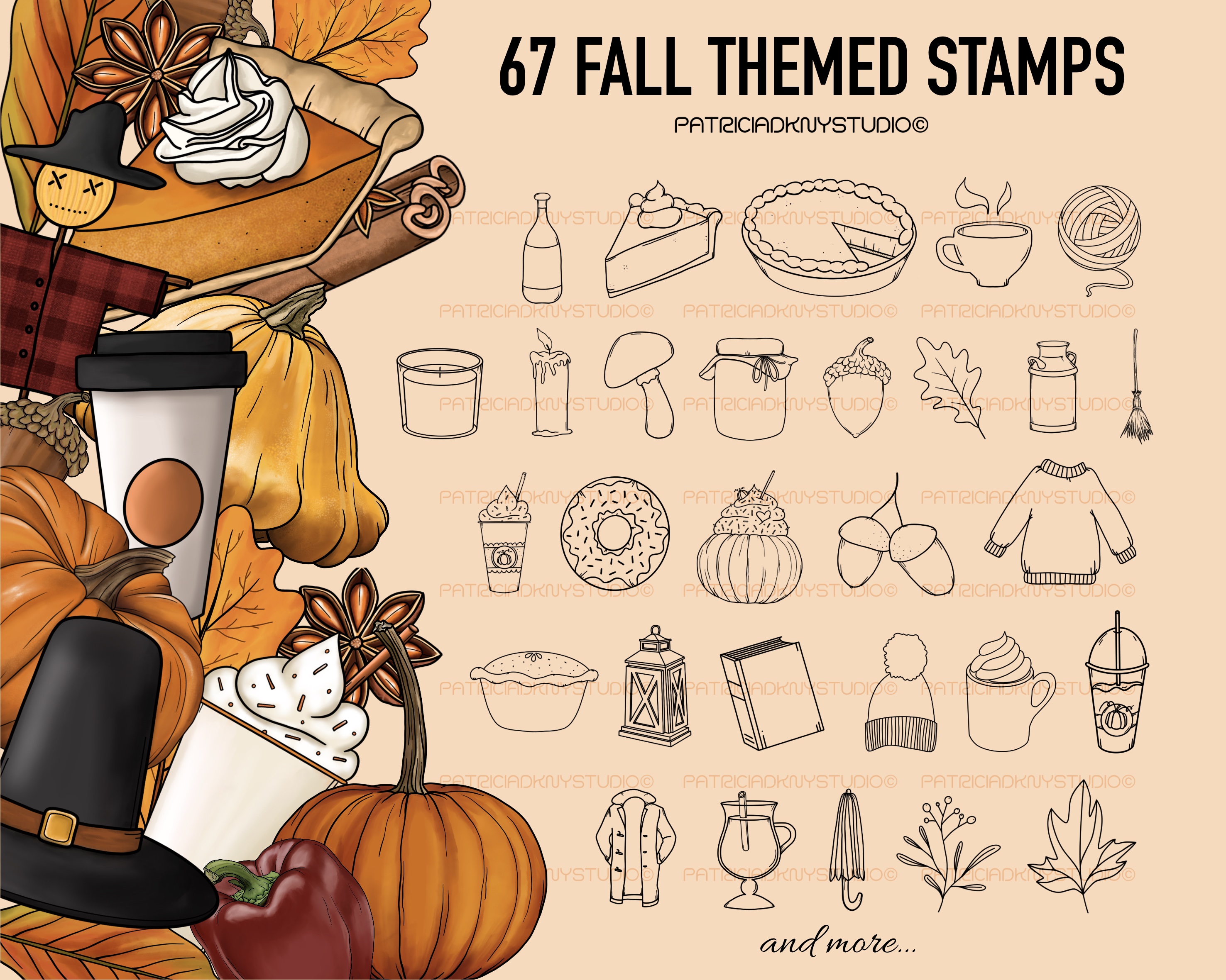 Procreate Fall Stamp Brushes