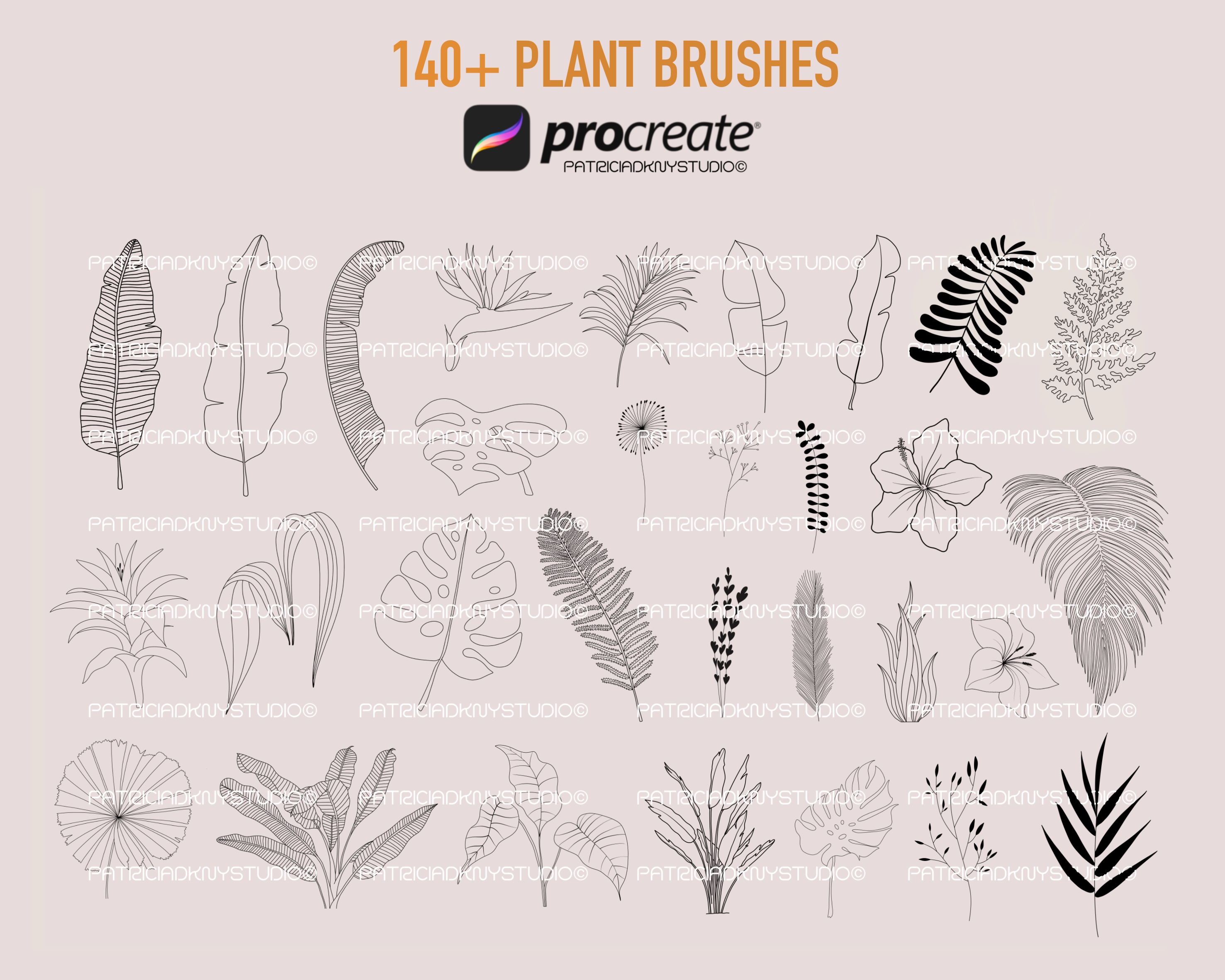 Procreate Flower Brush Bundle
