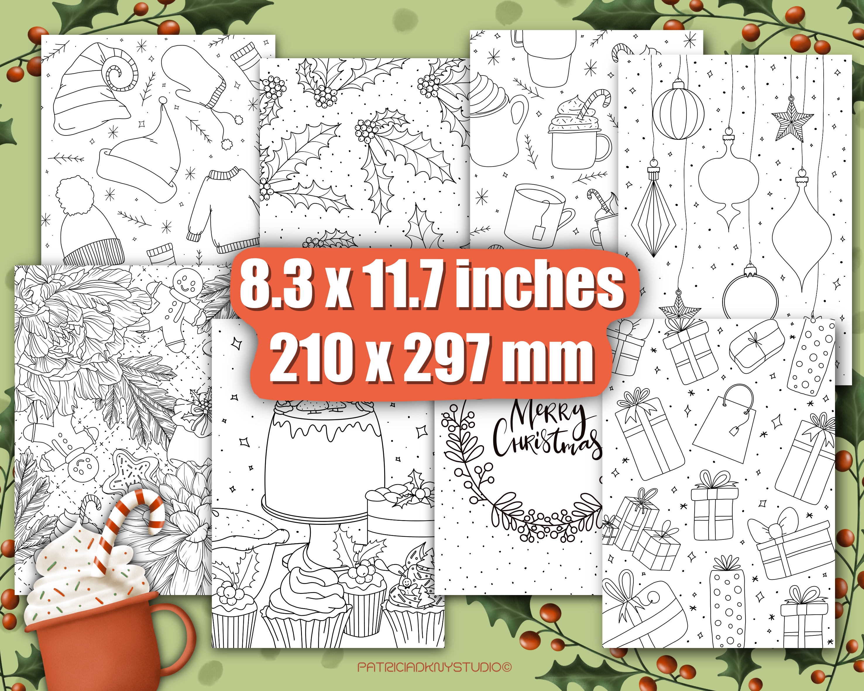 Christmas Themed Coloring Book