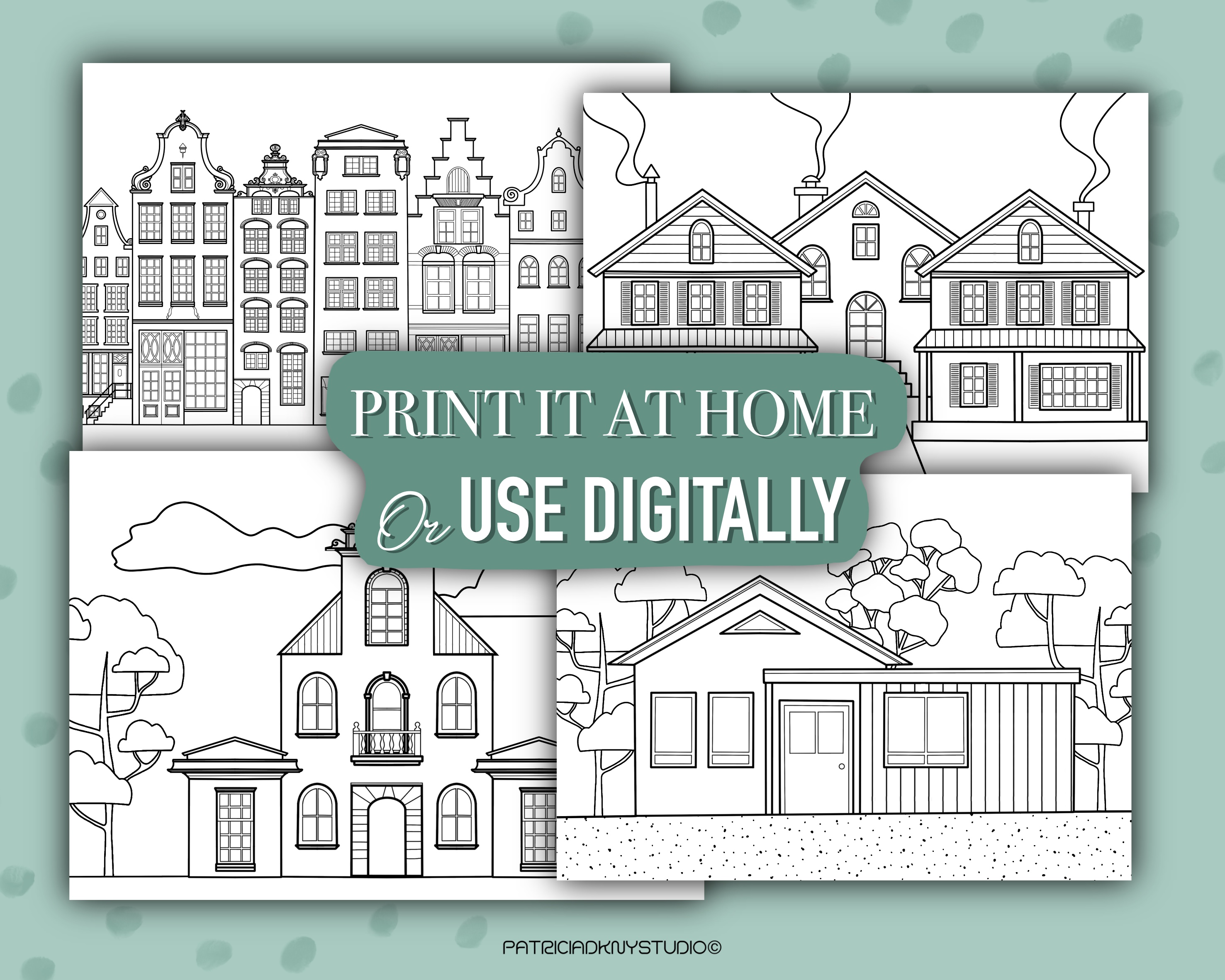 My Little Town Coloring Book