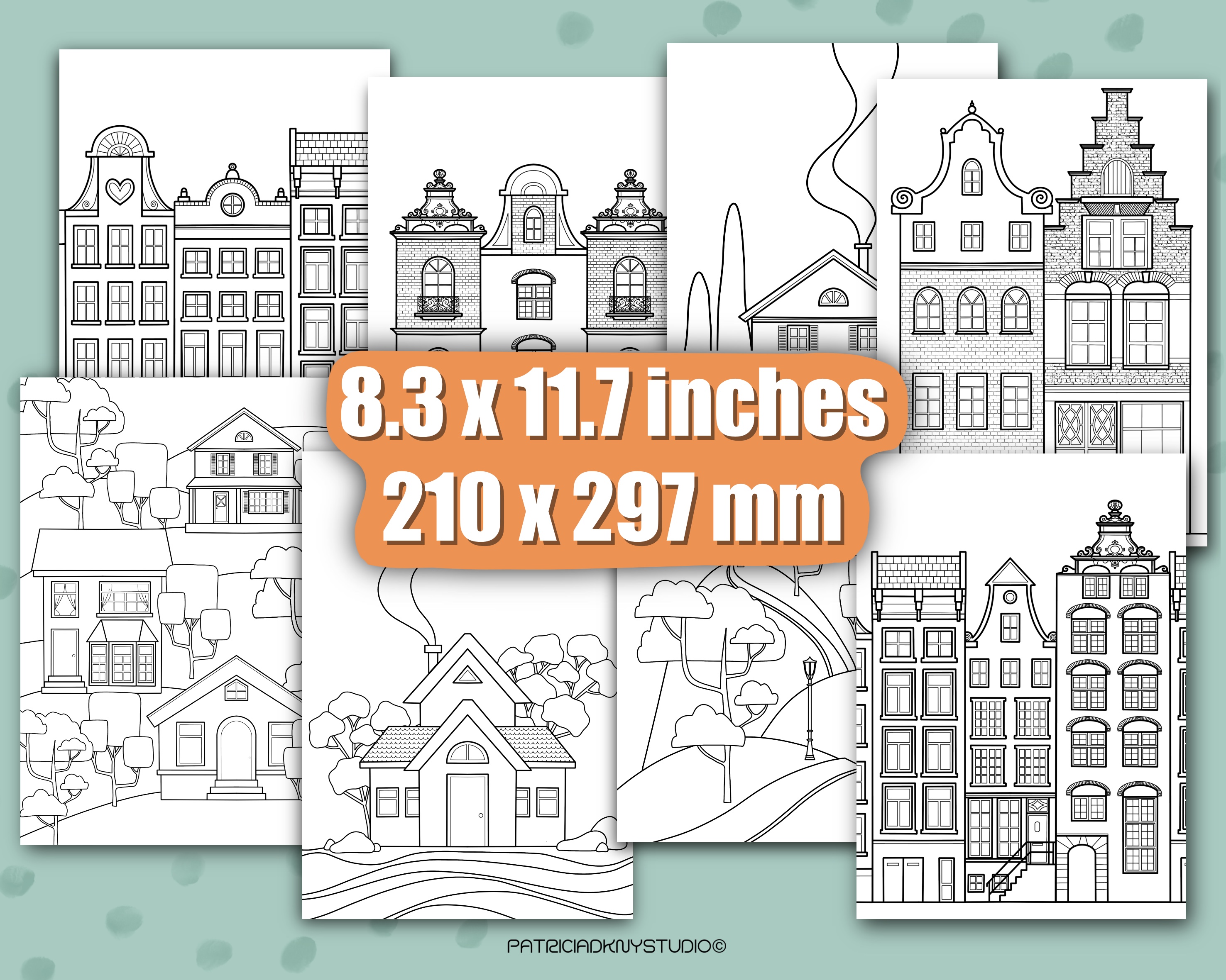 My Little Town Coloring Book