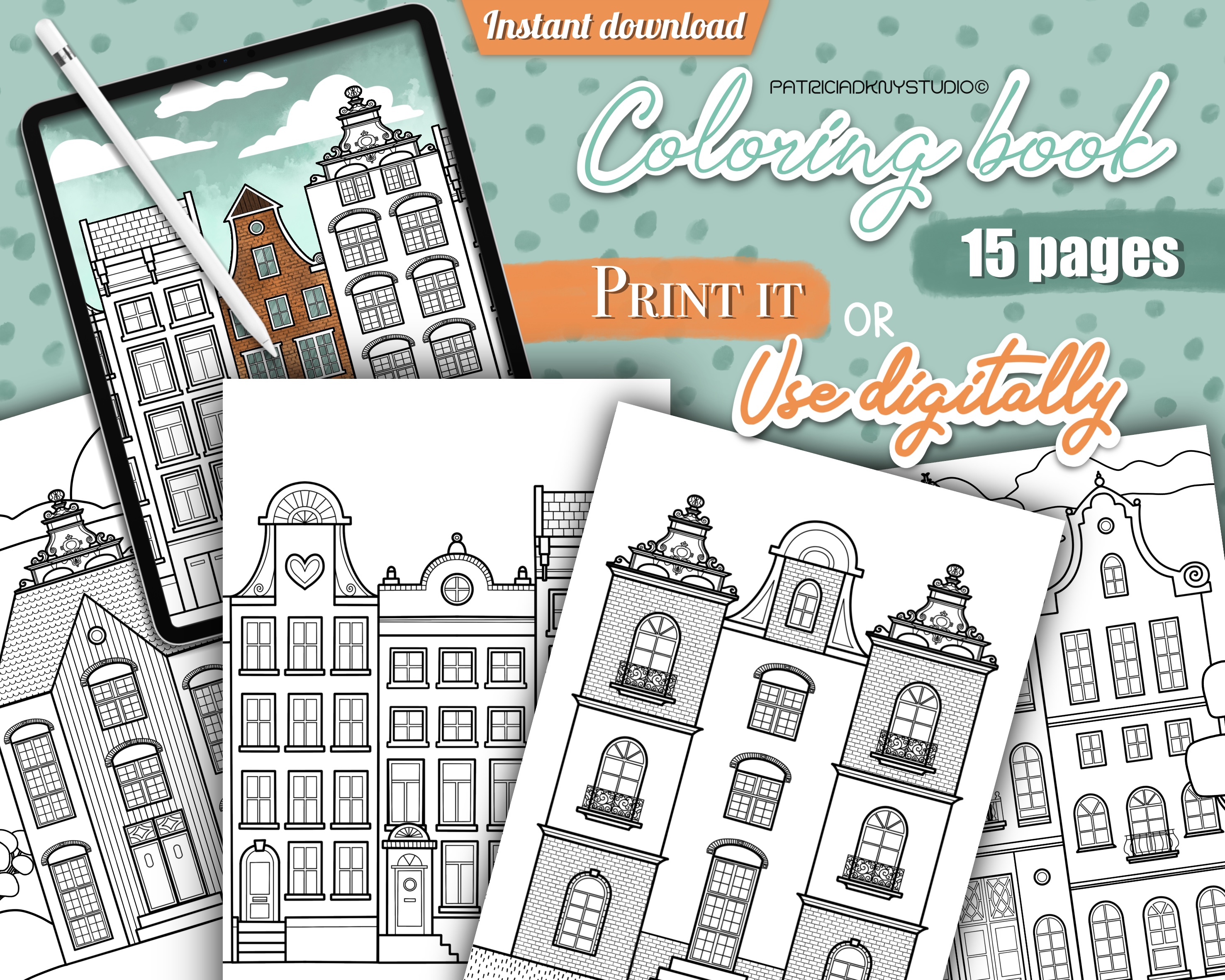 My Little Town Coloring Book