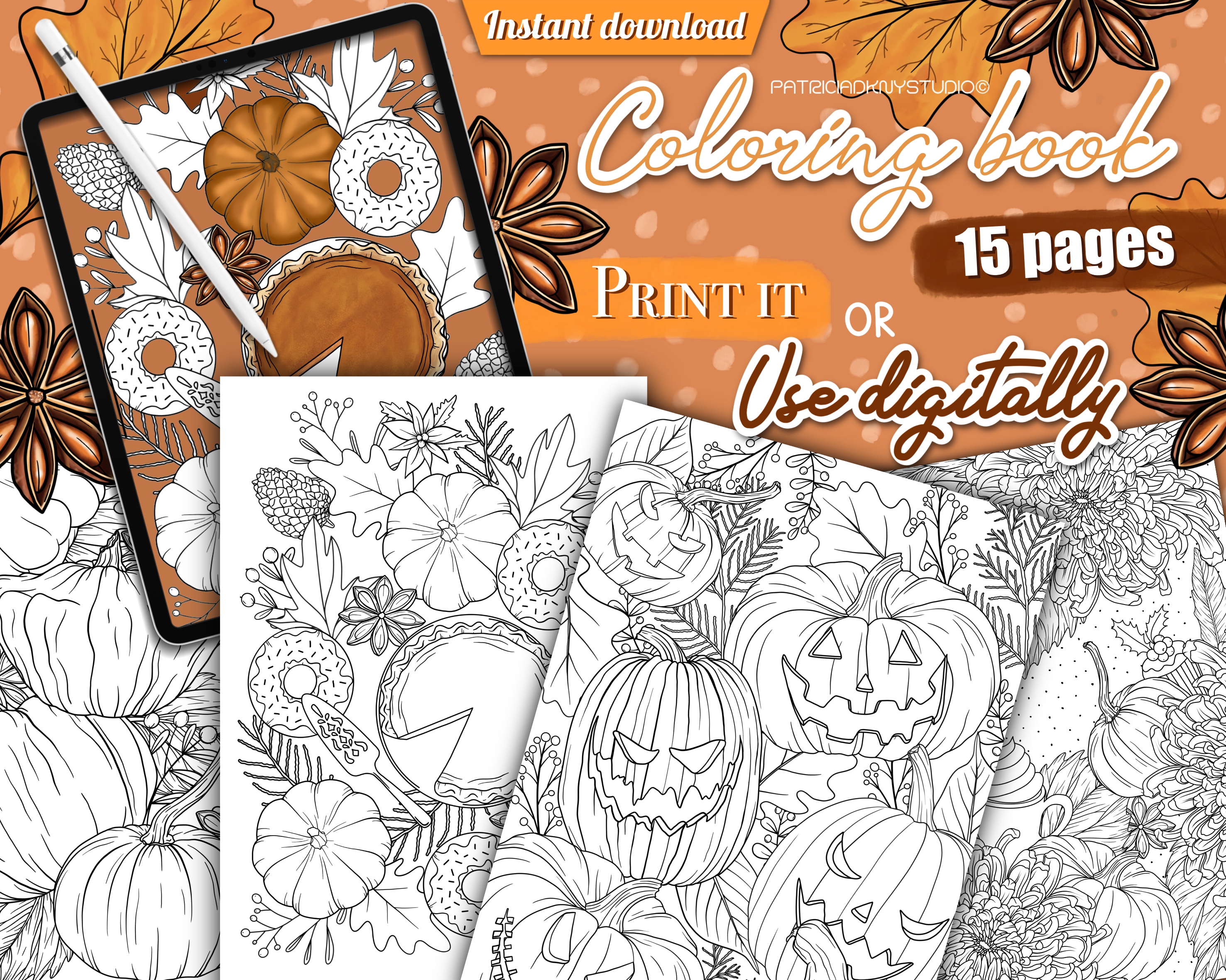 Fall Coloring Book