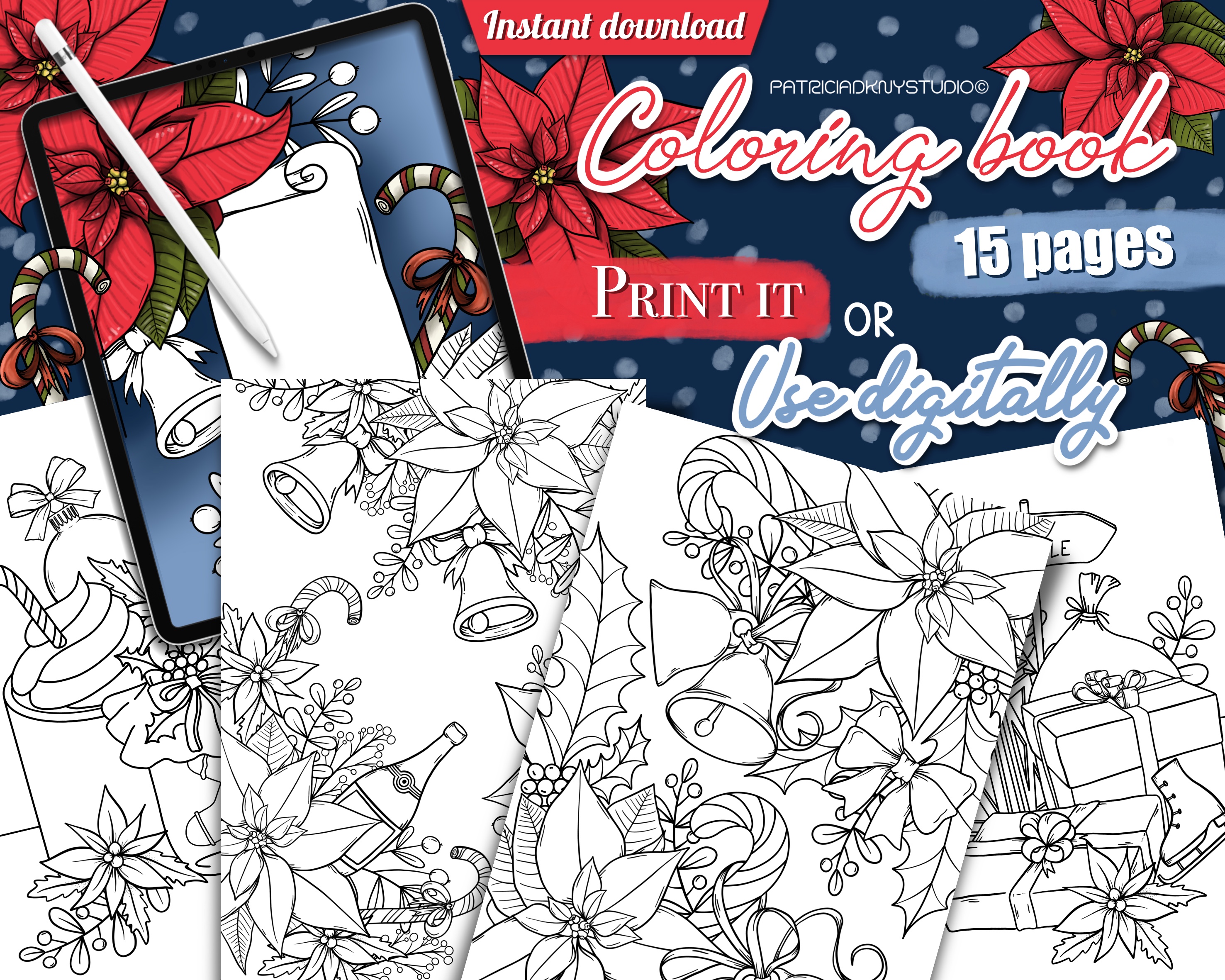 Christmas Holiday Coloring Book