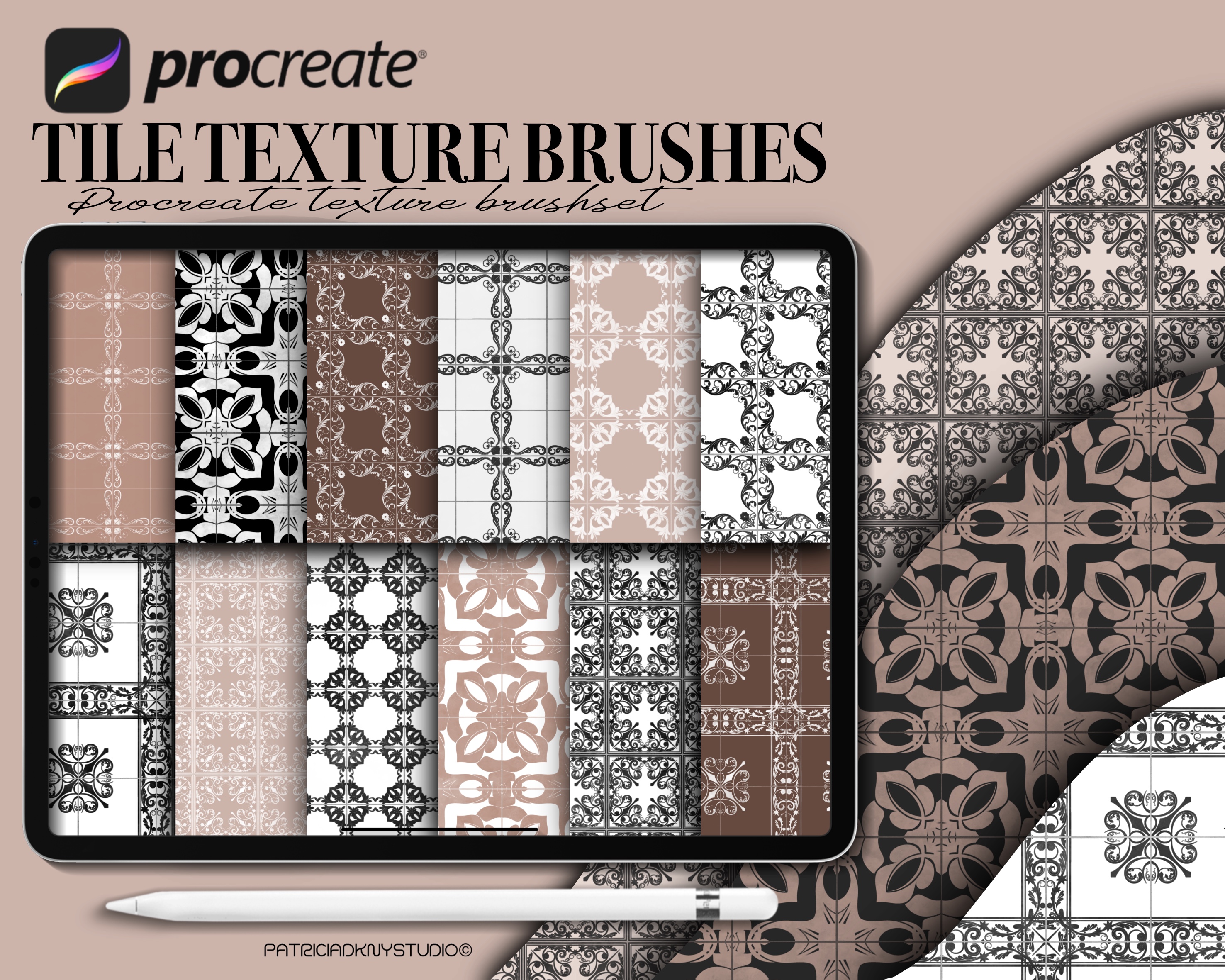 Procreate Tile Texture Brushes