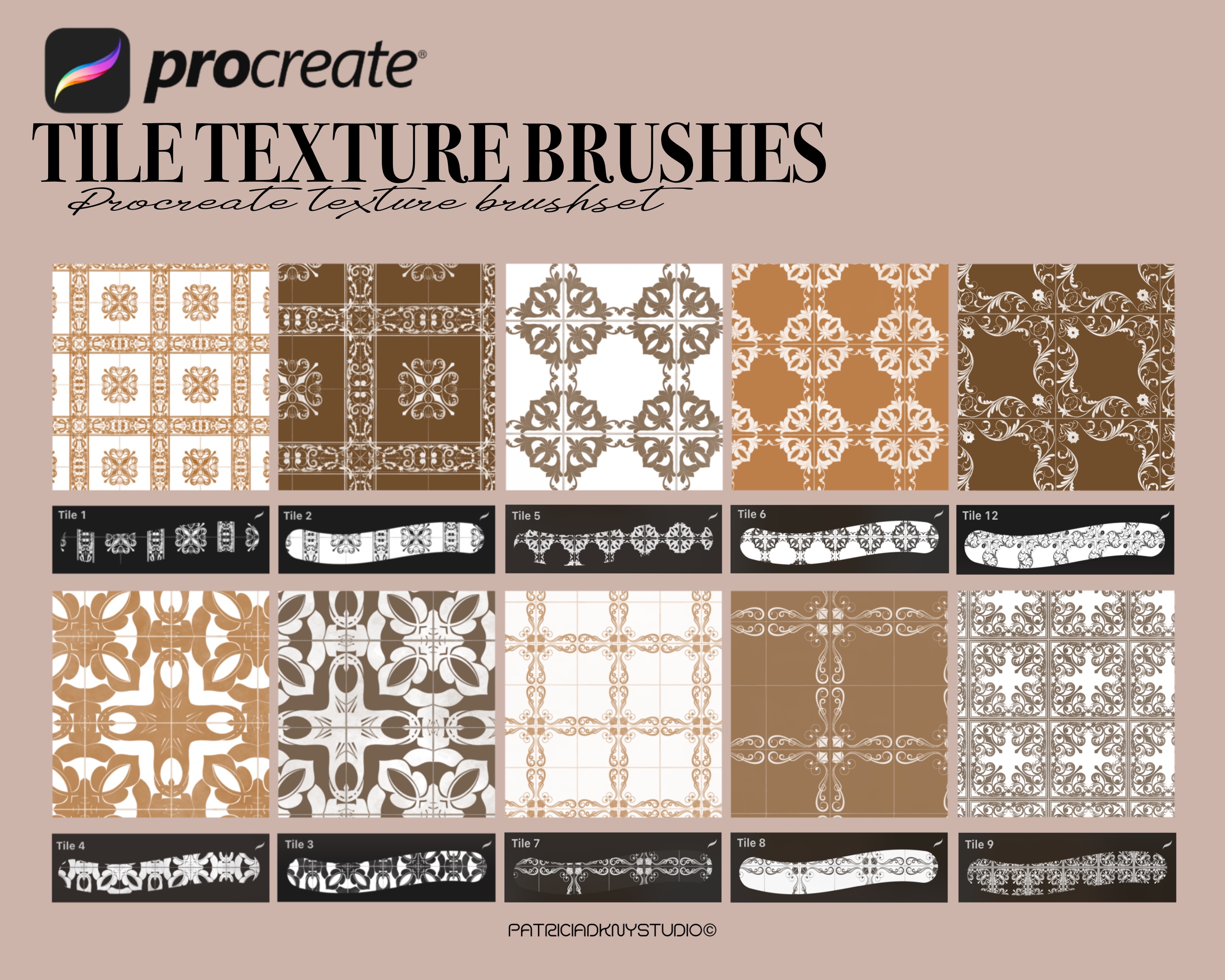 Procreate Tile Texture Brushes