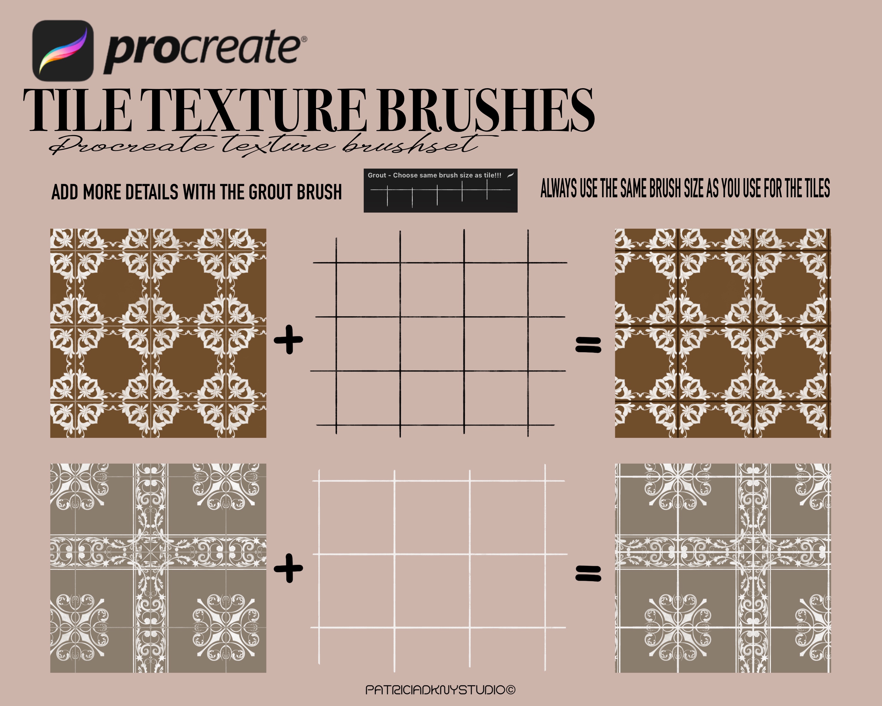 Procreate Tile Texture Brushes