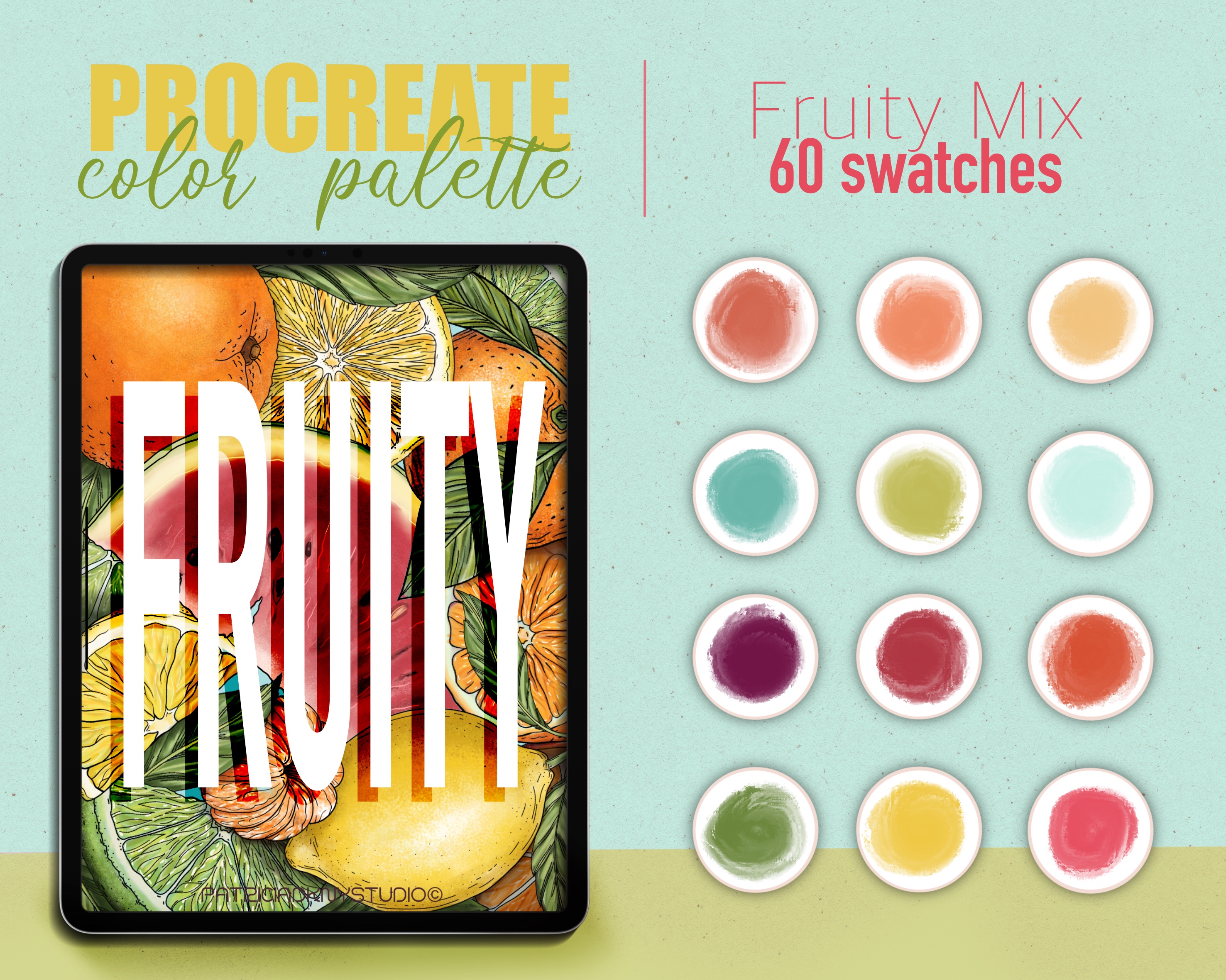 Procreate Fruity Color Palette