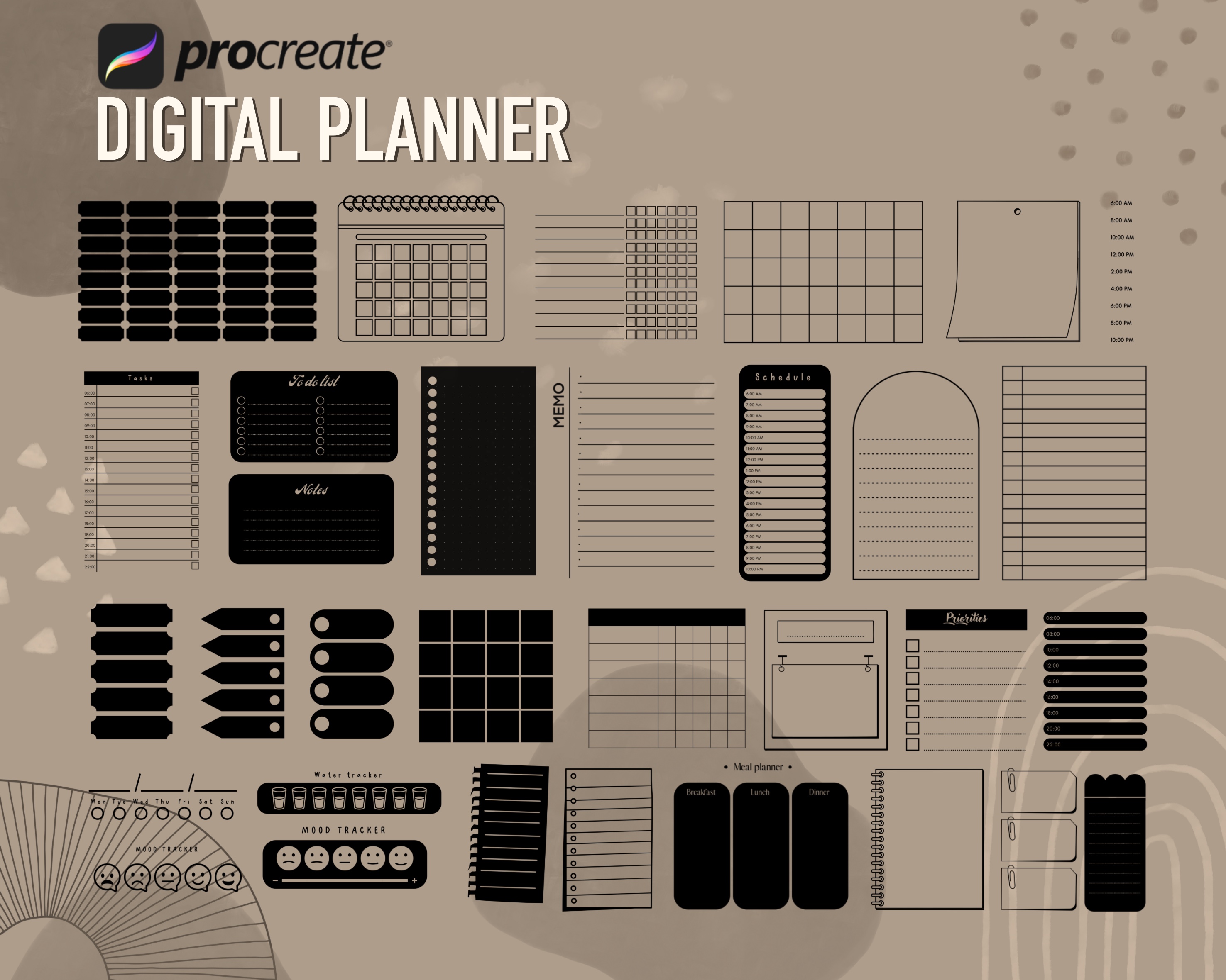 Procreate Digital Planner Brushes