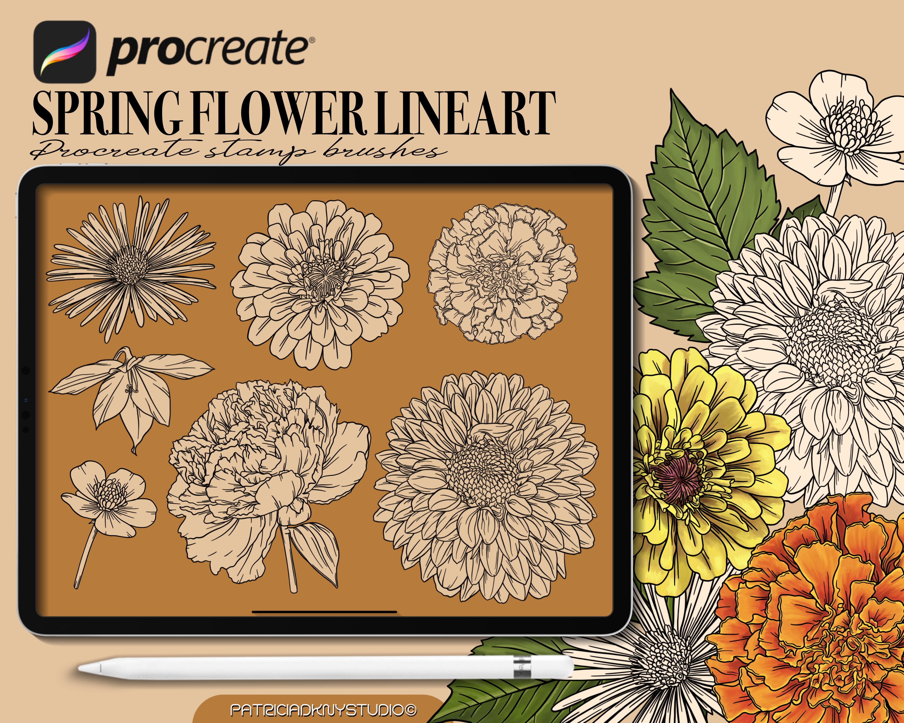 Procreate Spring Flower Brushes