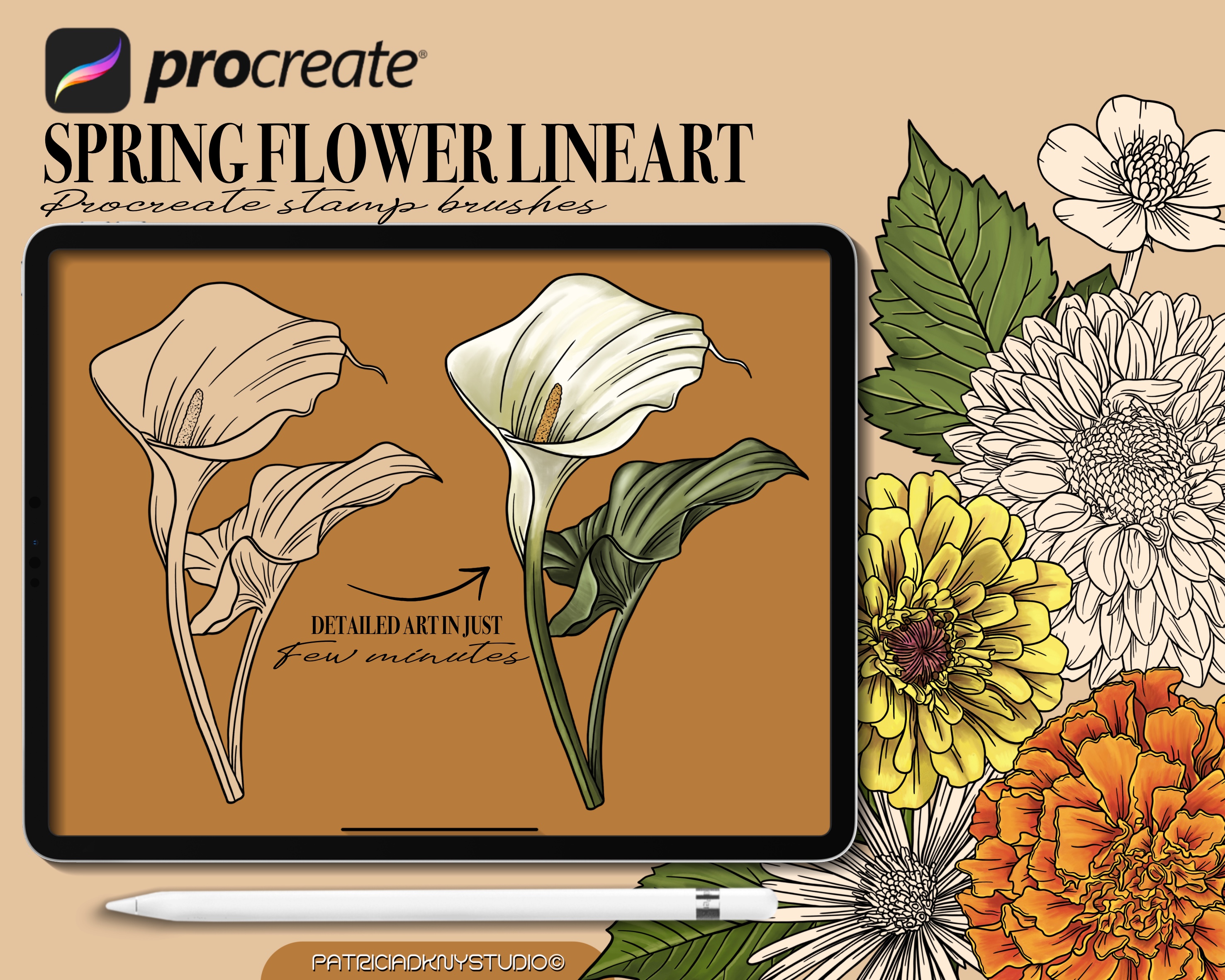 Procreate Spring Flower Brushes