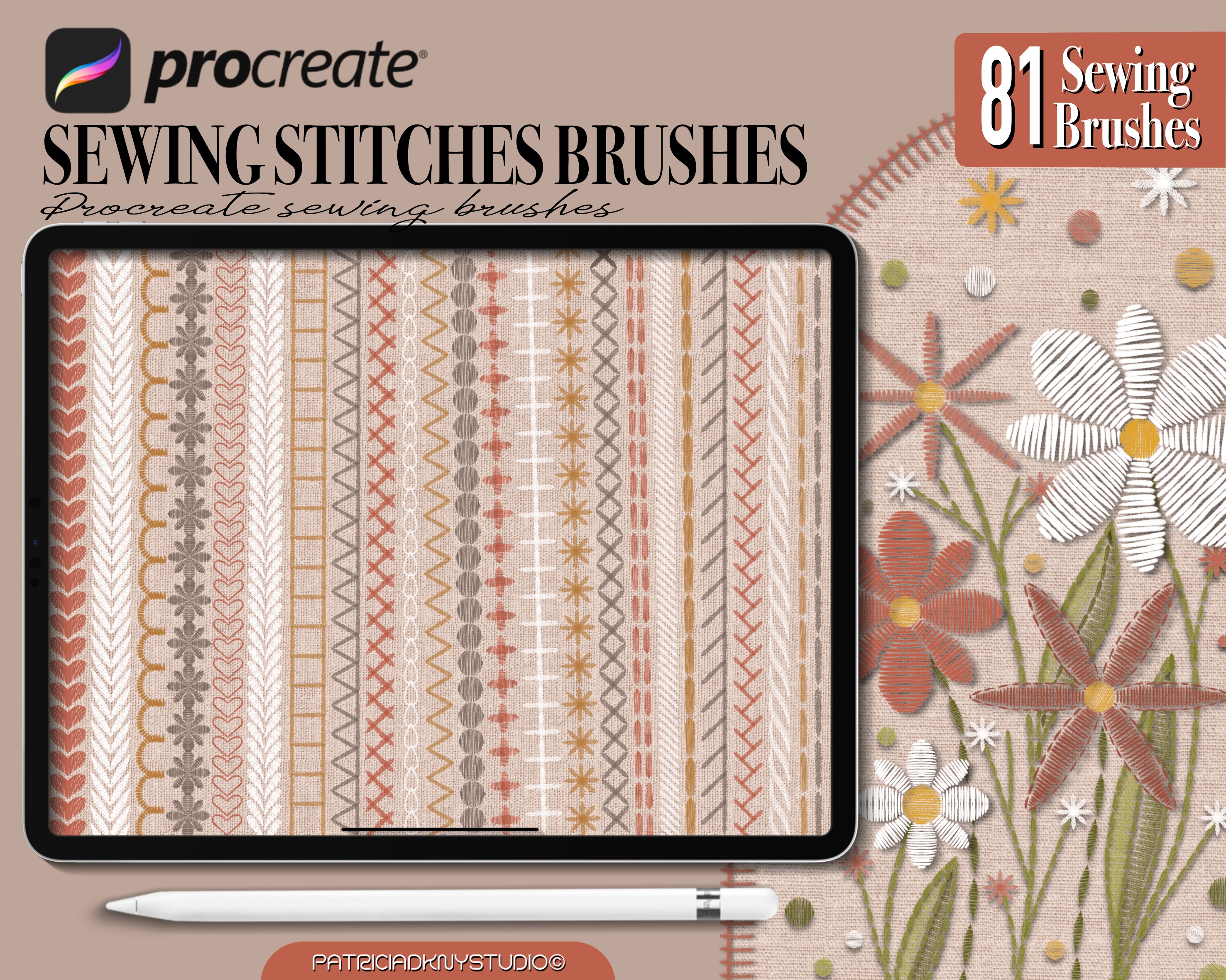 Procreate Sewing Stitch Brushes