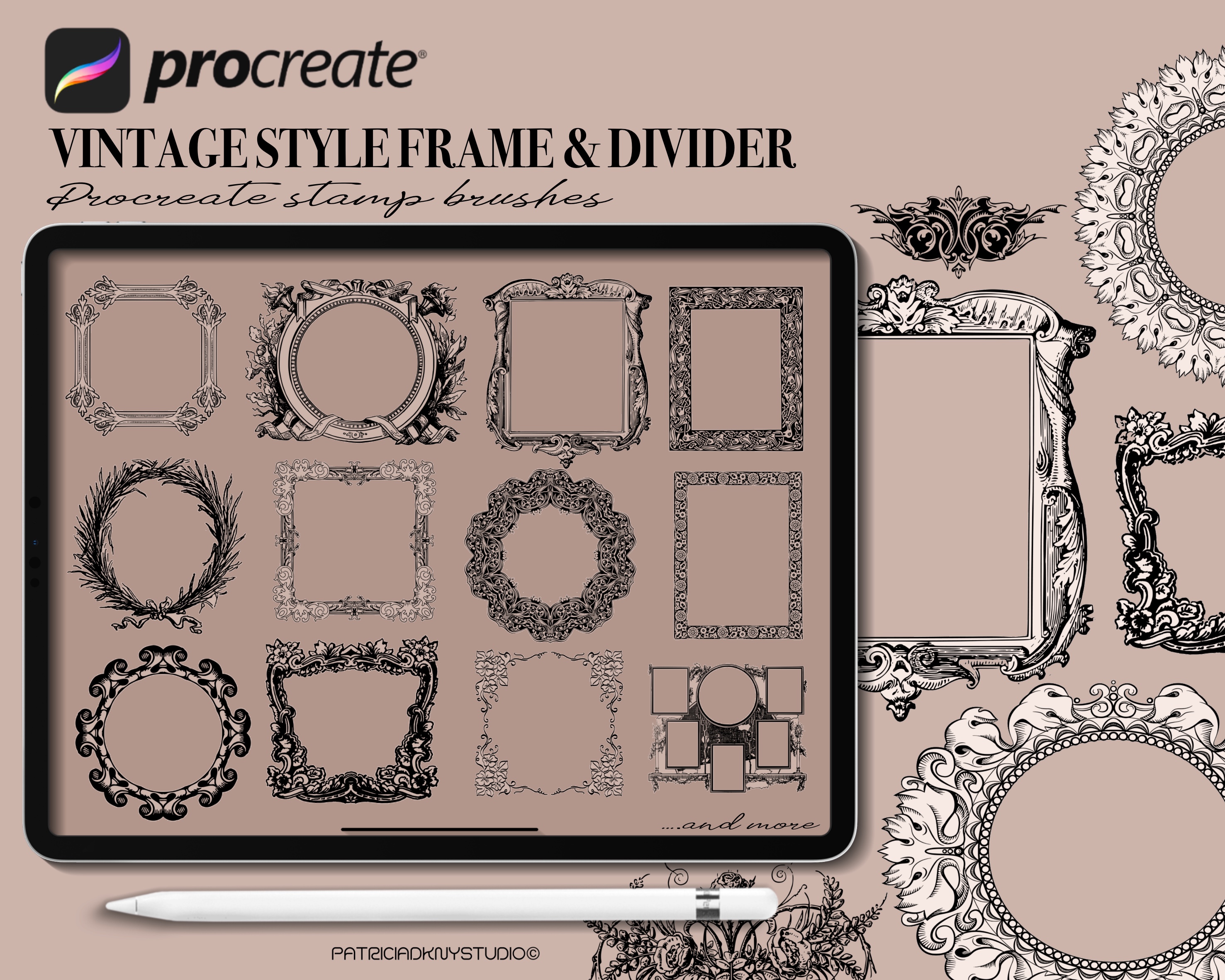 Procreate Vintage Frame Brushes