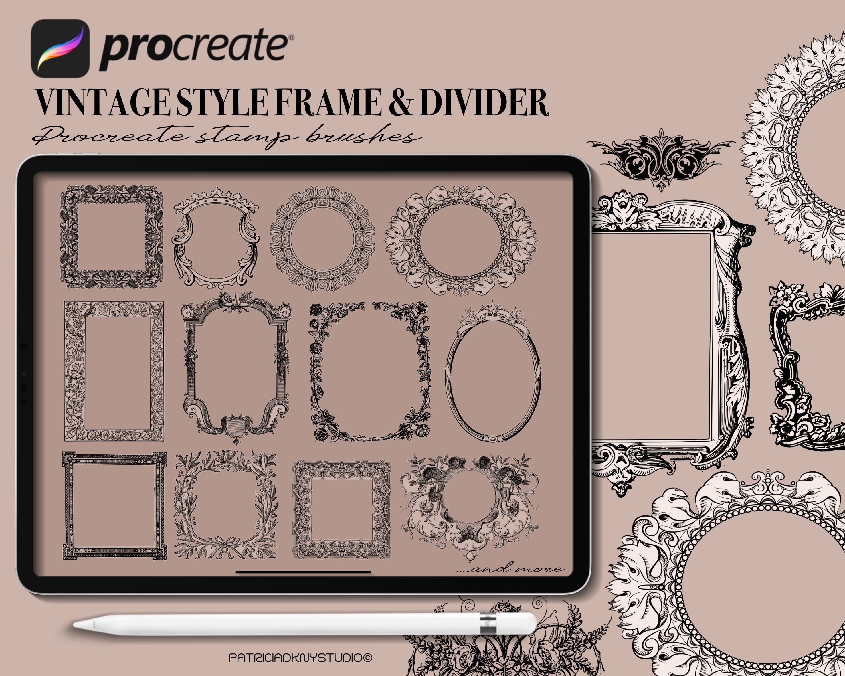 Procreate Vintage Frame Brushes