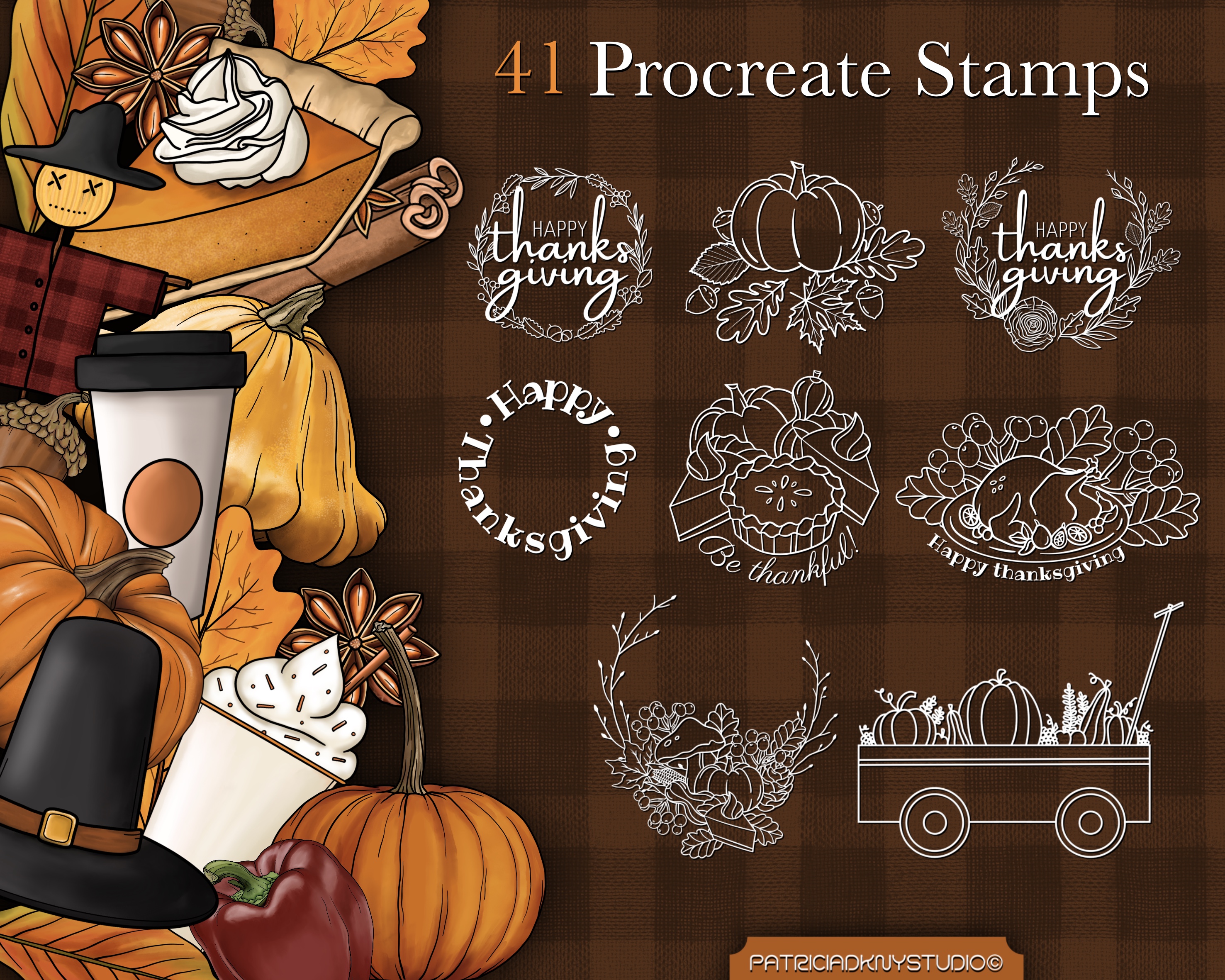 Procreate Thanksgiving Brushes