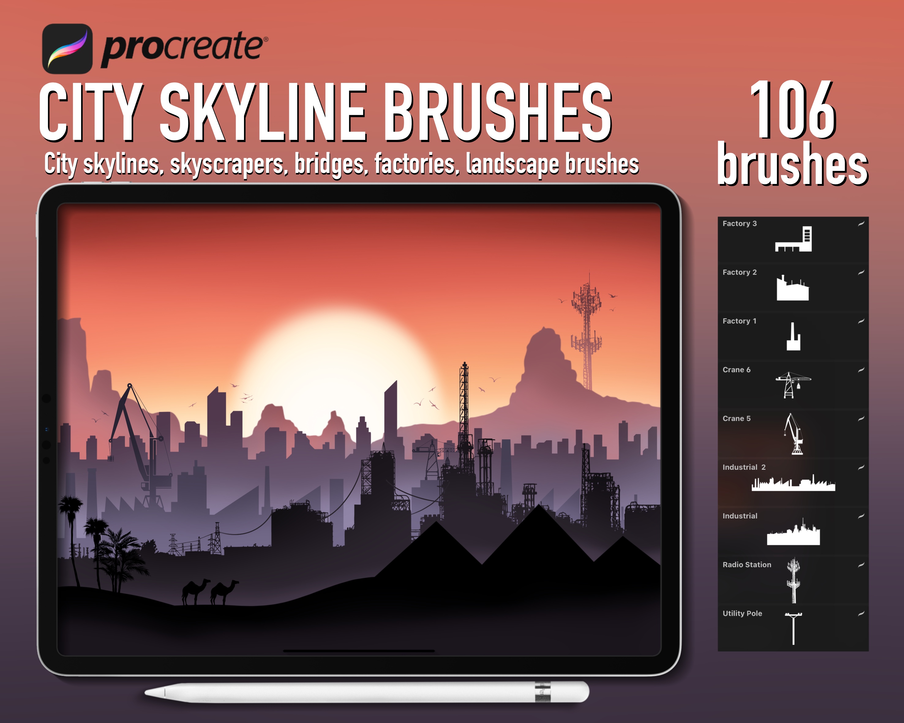 Procreate City Skyline Brushes