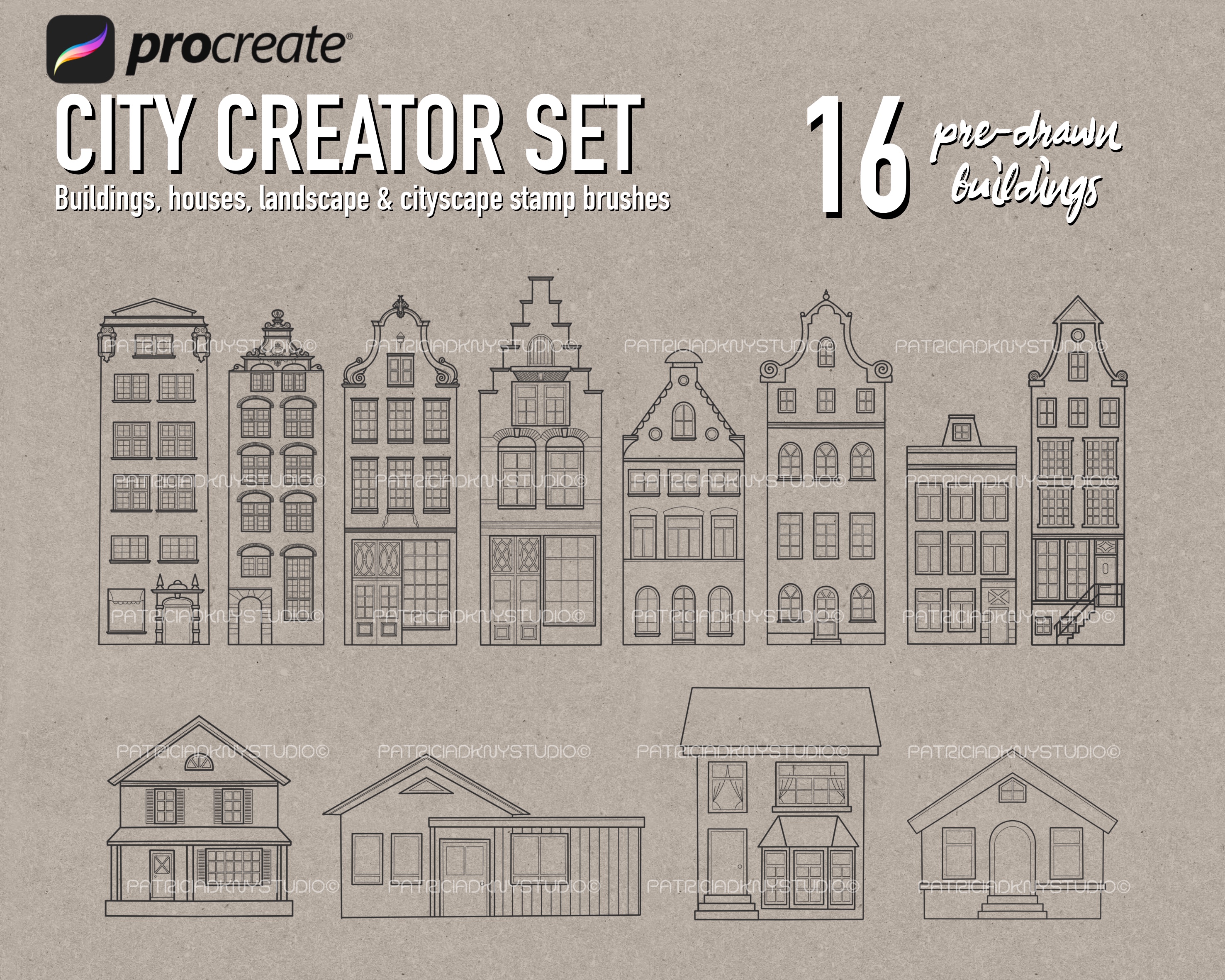 Procreate City Skyline Brushes