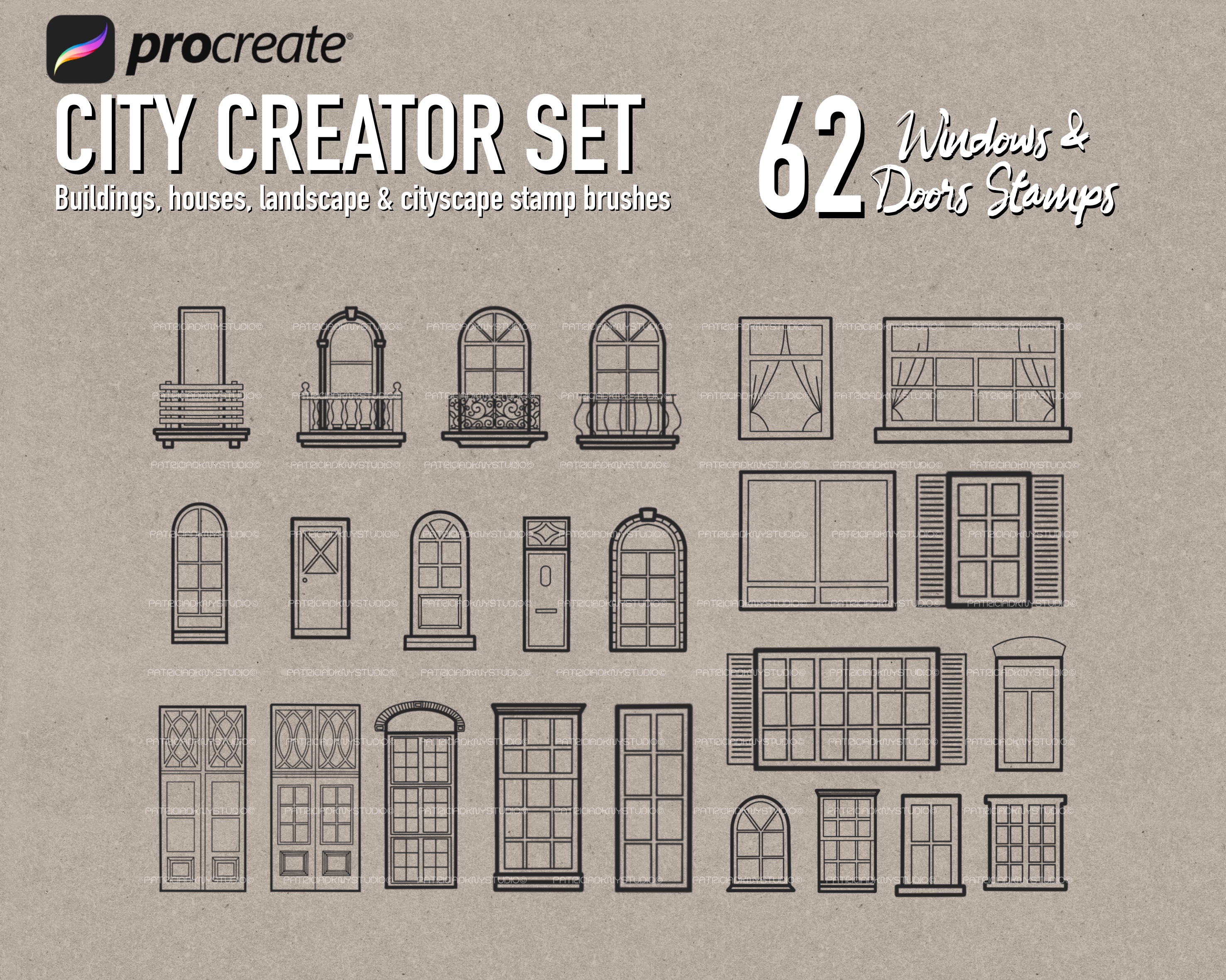 Procreate City Skyline Brushes