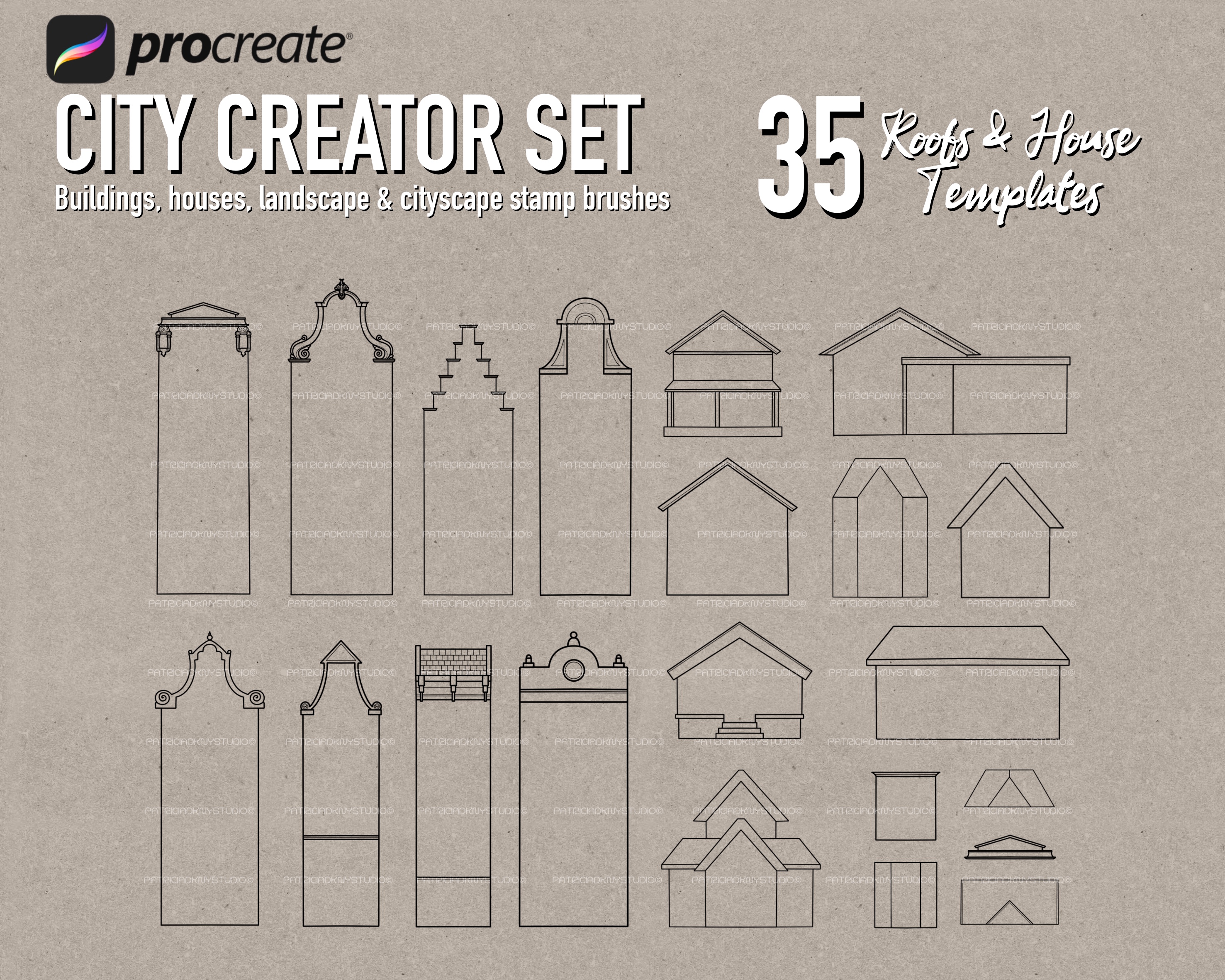 Procreate City Skyline Brushes