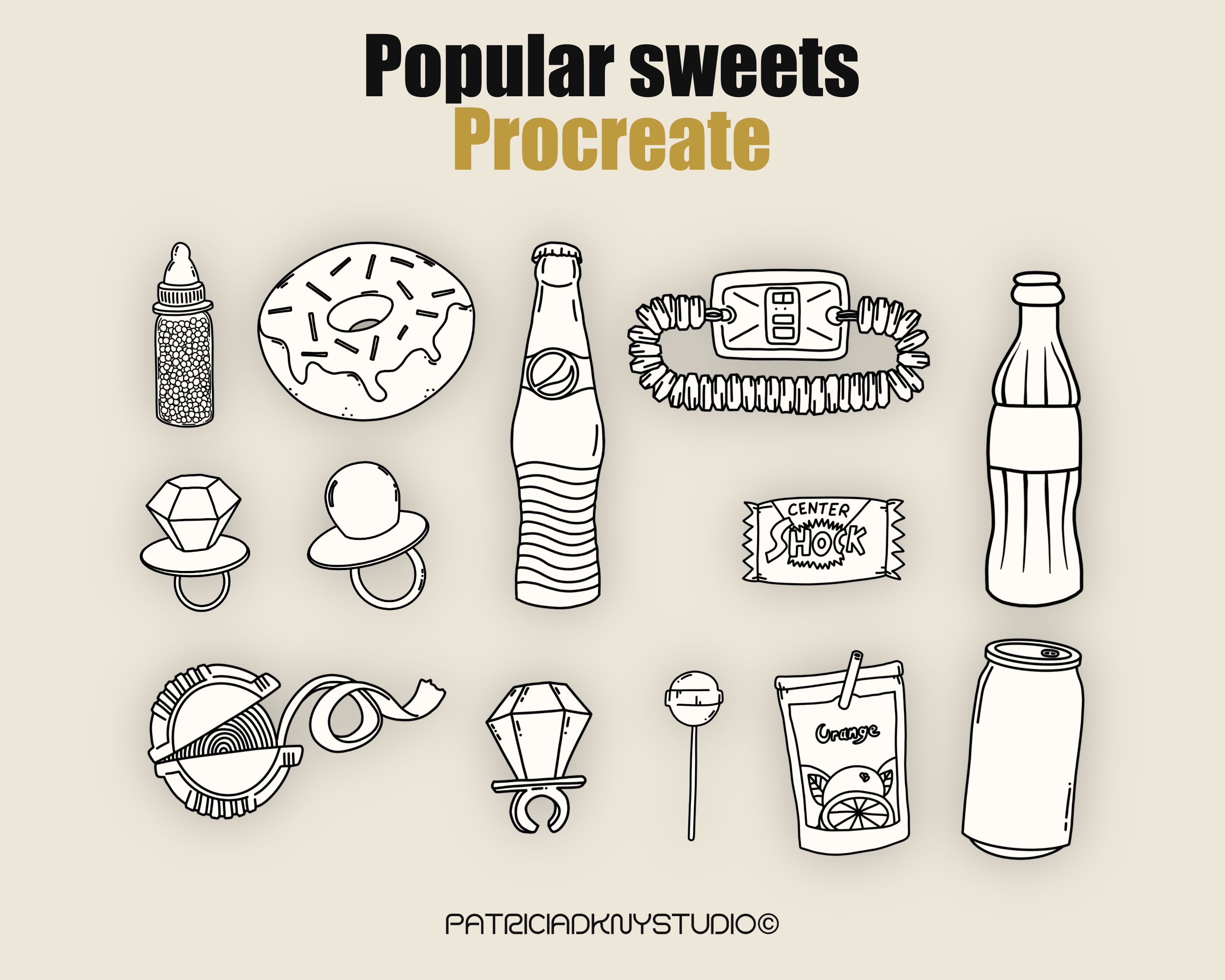 Procreate 90’s themed Brushes