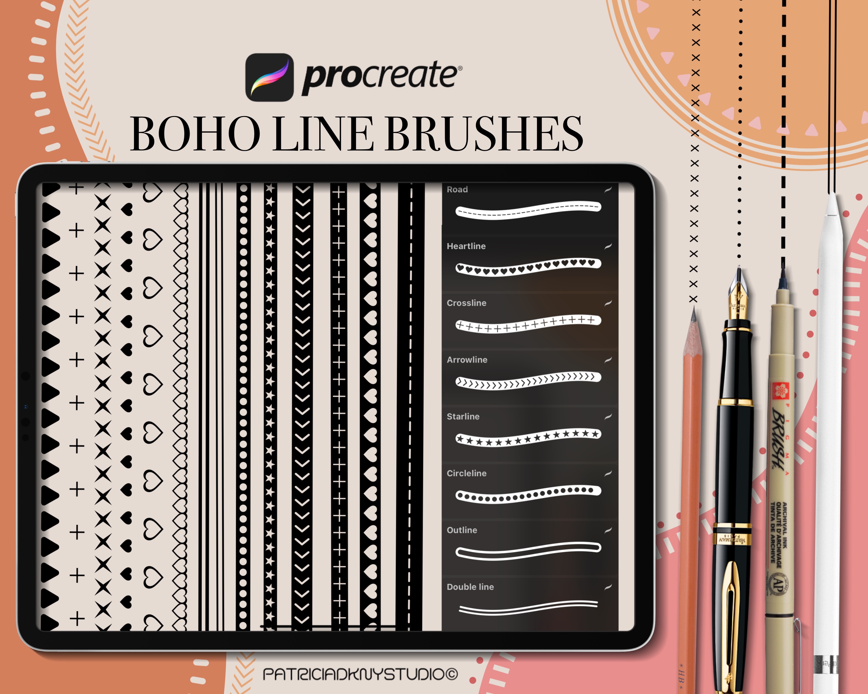 Procreate Boho Line Brushes