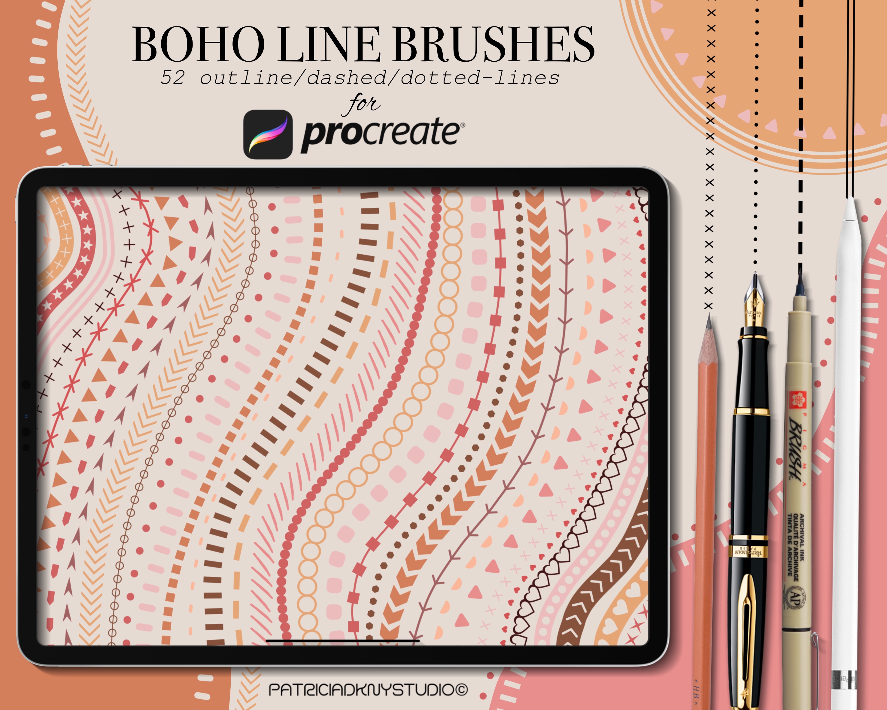 Procreate Boho Line Brushes
