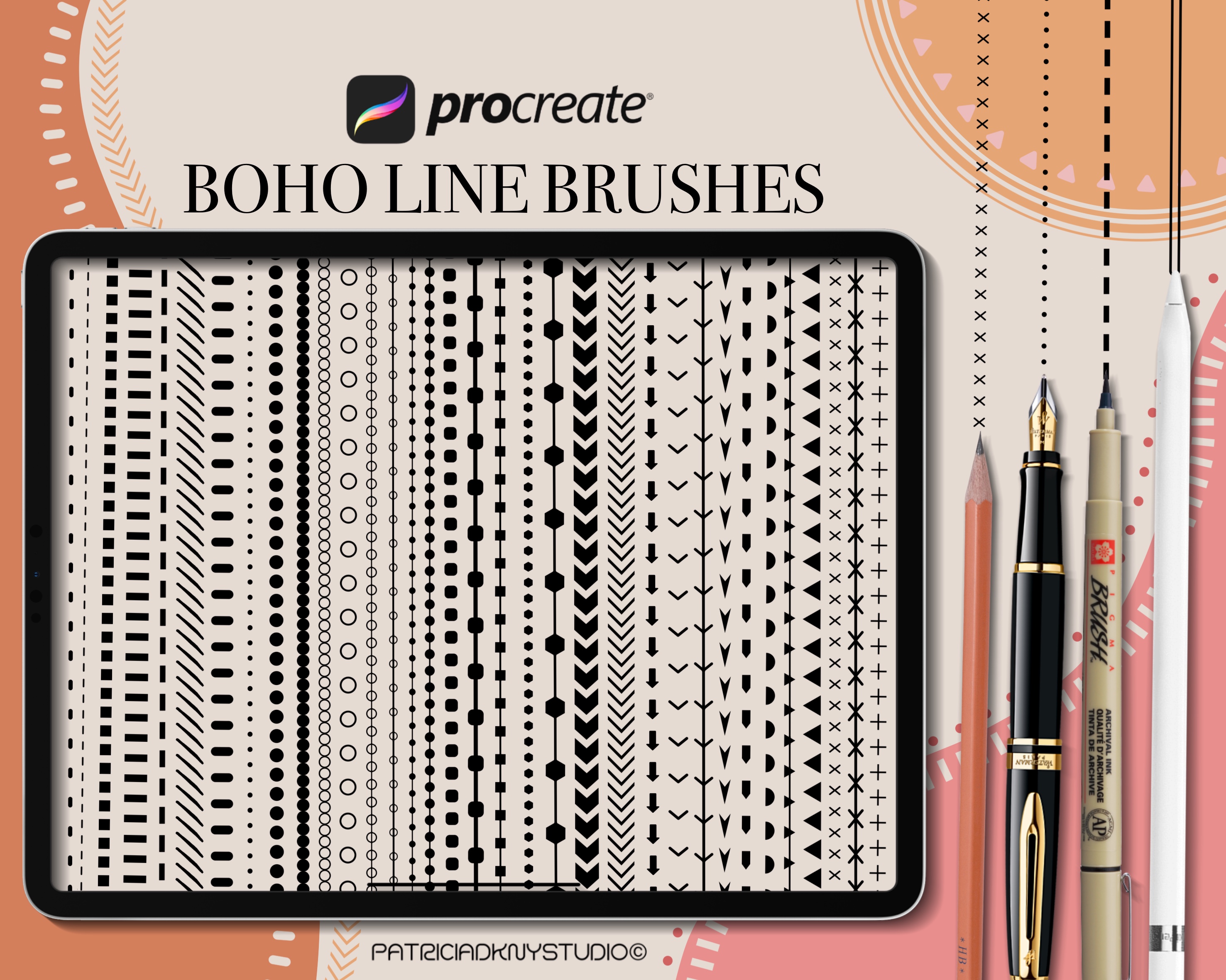 Procreate Boho Line Brushes