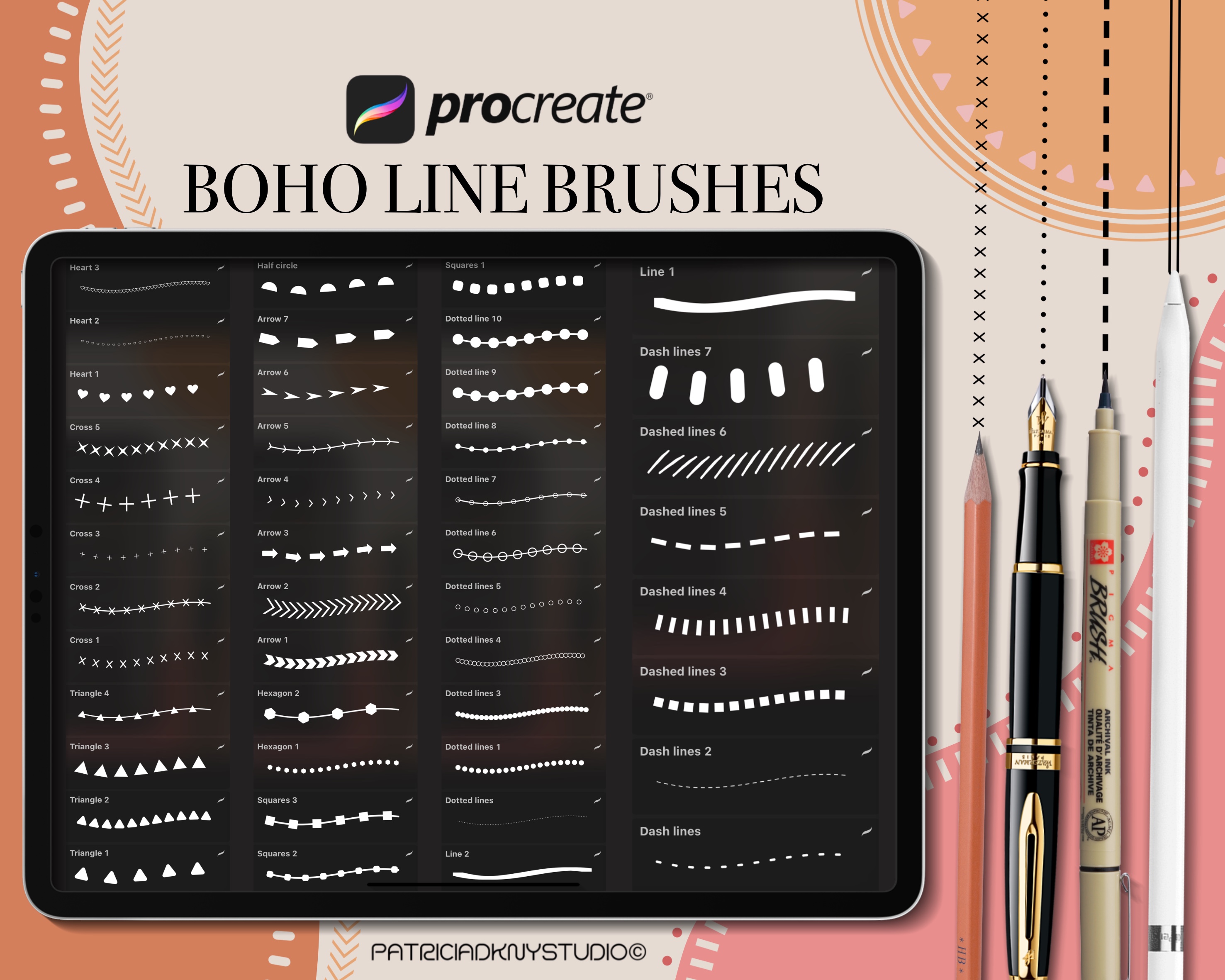Procreate Boho Line Brushes