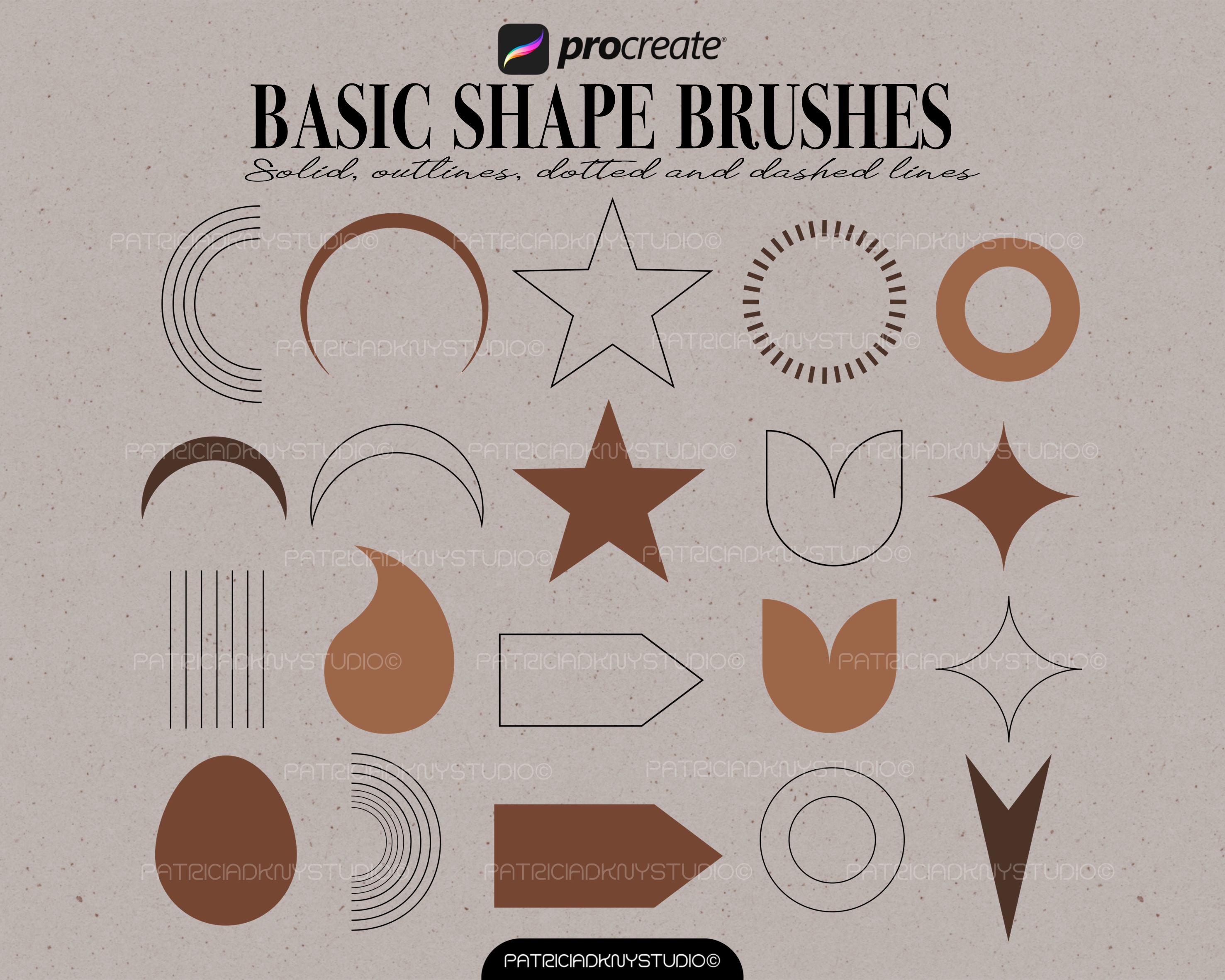 Procreate Basic Shape Brushes