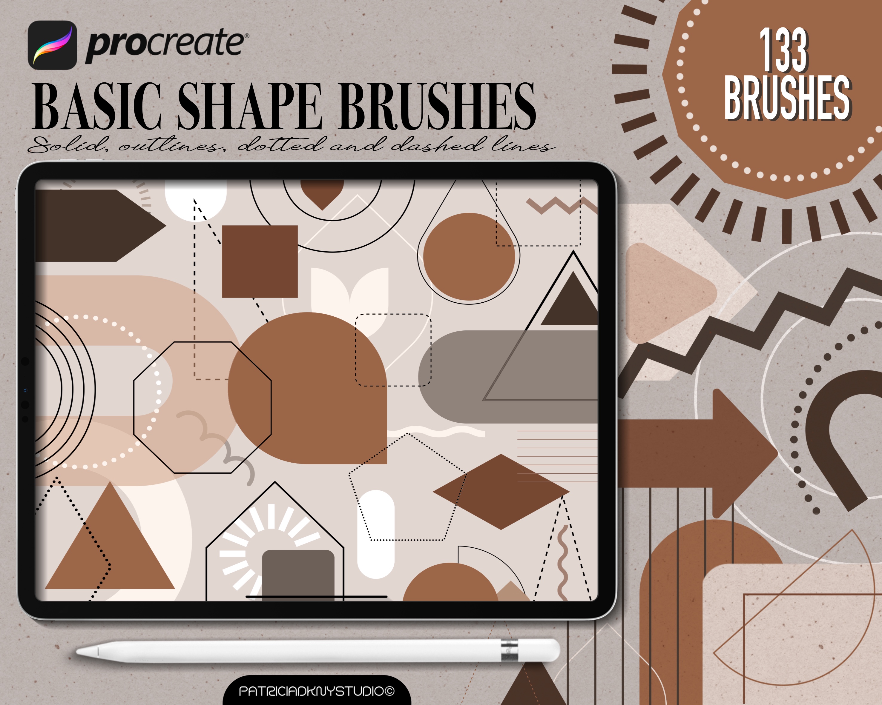 Procreate Basic Shape Brushes
