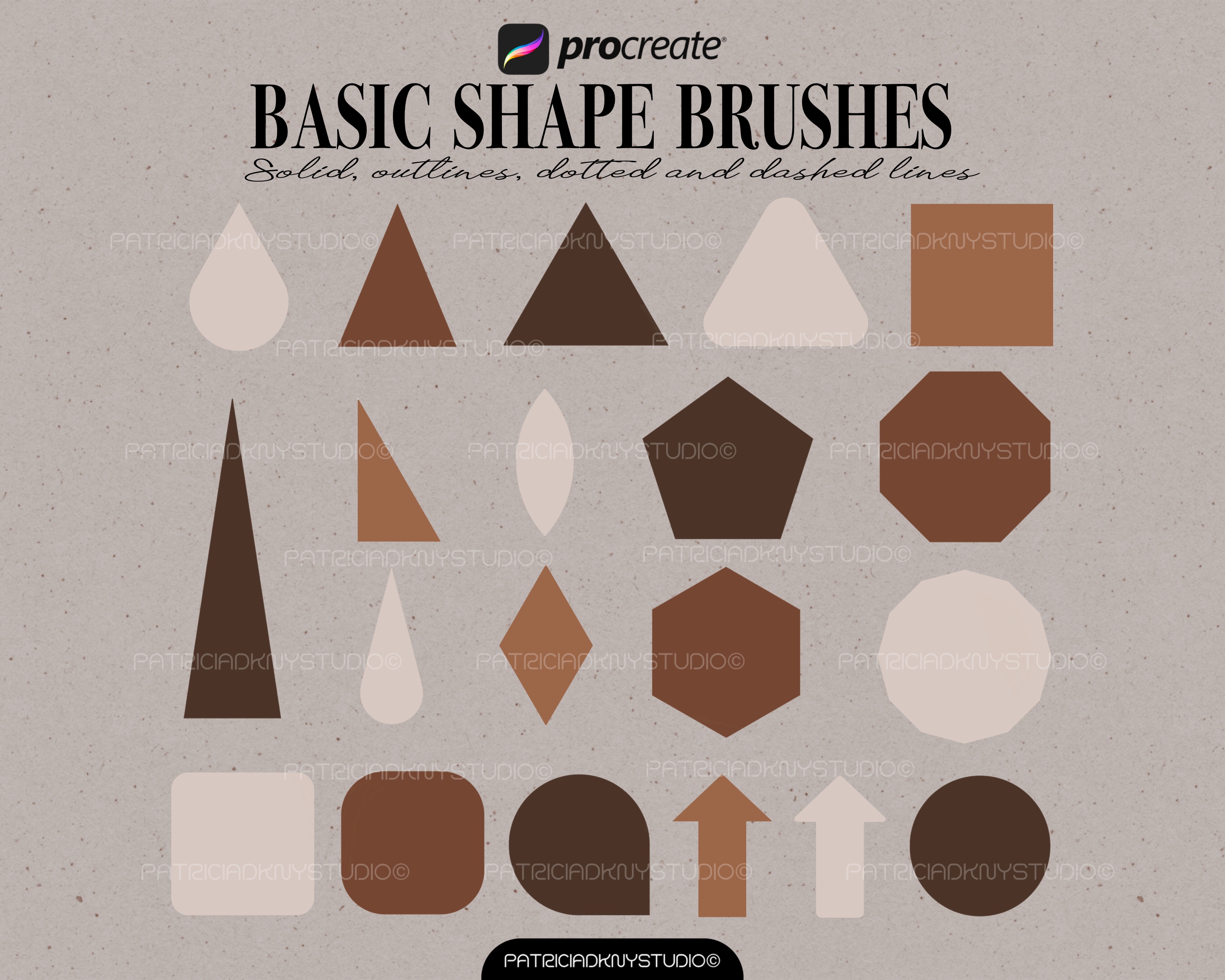 Procreate Basic Shape Brushes