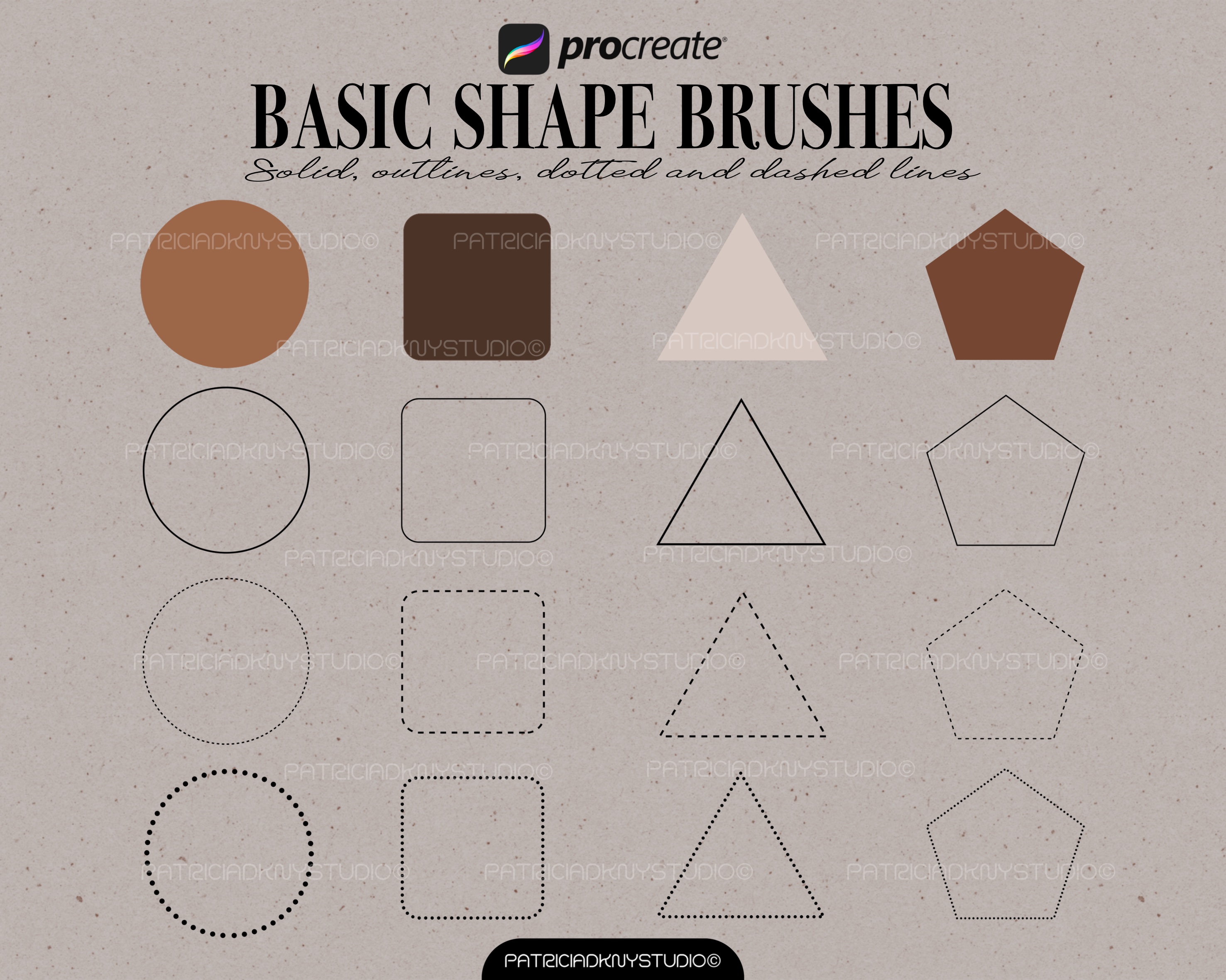 Procreate Basic Shape Brushes