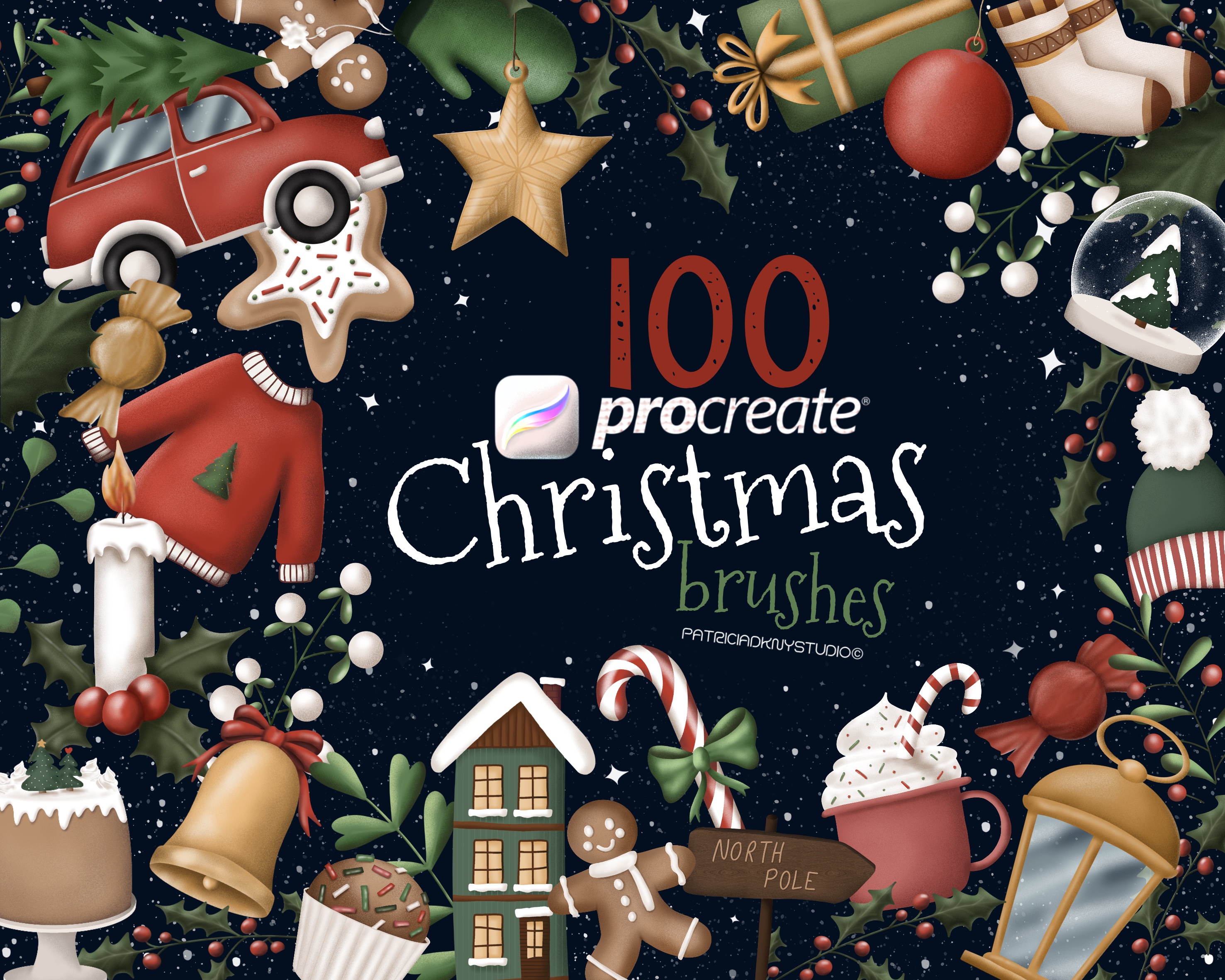 Procreate Christmas Stamp Brushes