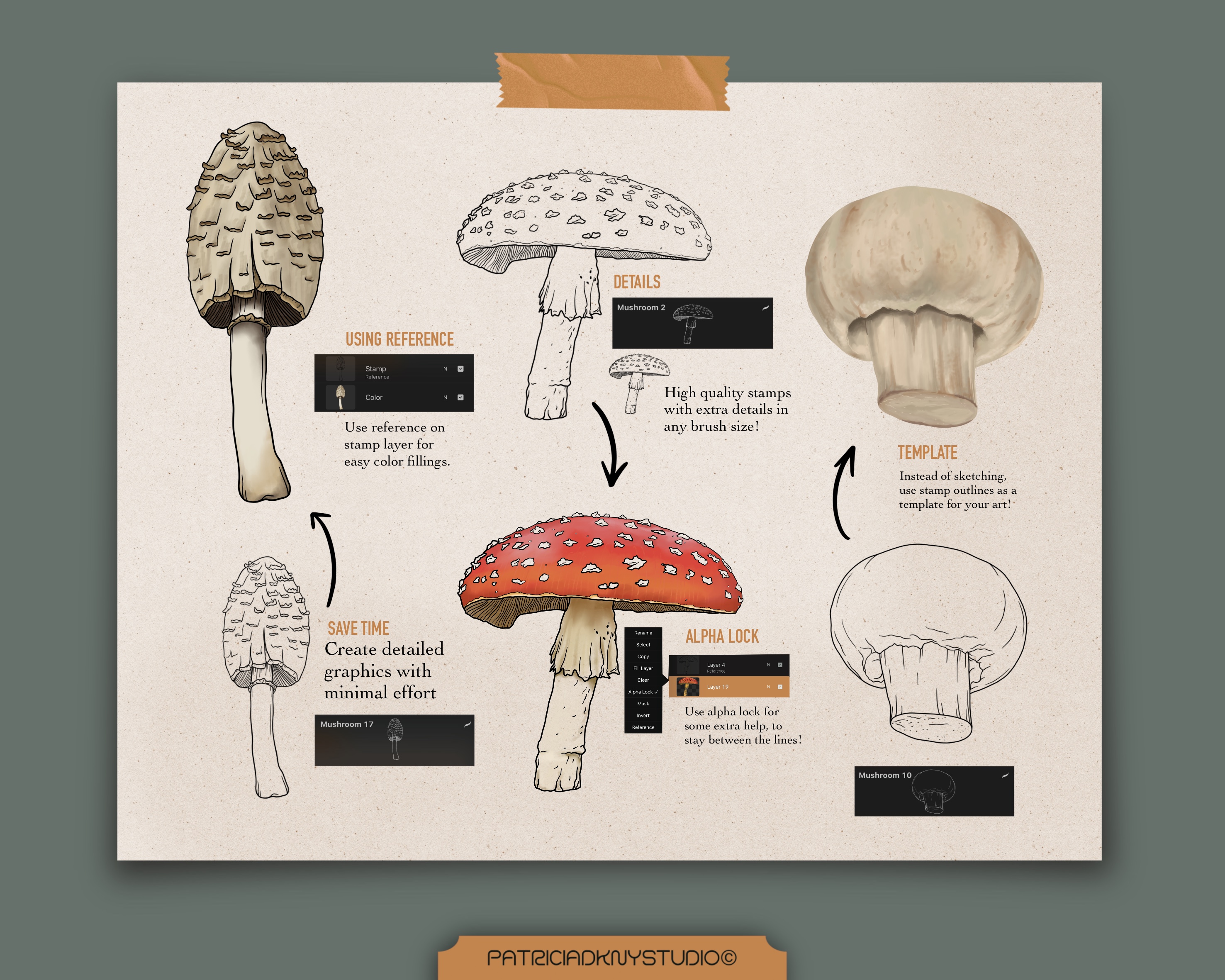 Procreate Mushroom Brushes
