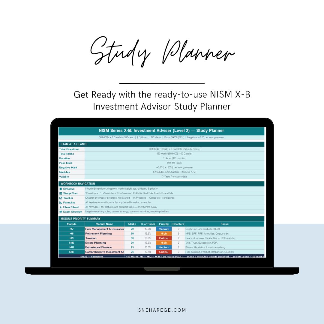NISM Series XB Investment Advisor Study Planner