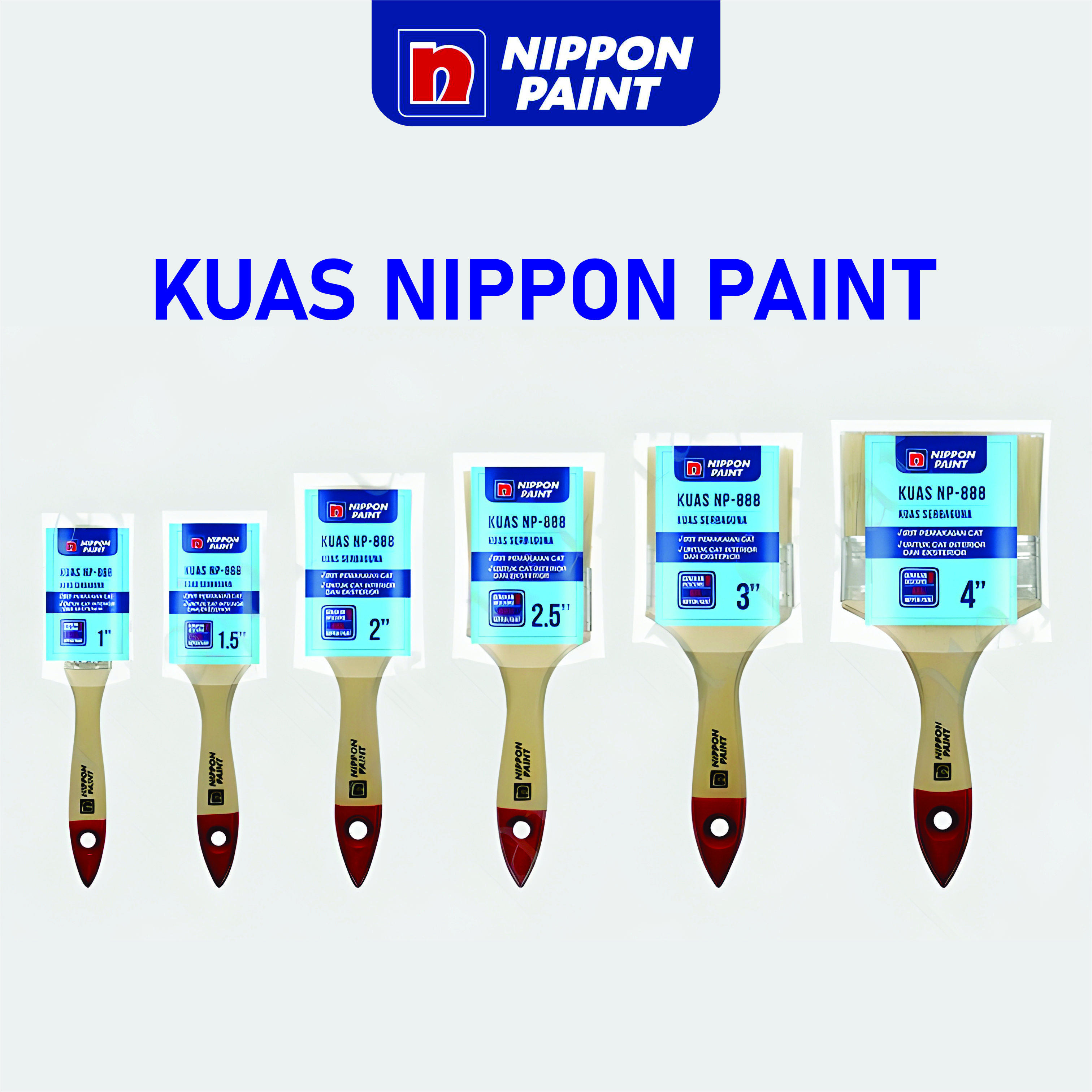 Kuas Nippon Paint 1-6 inci