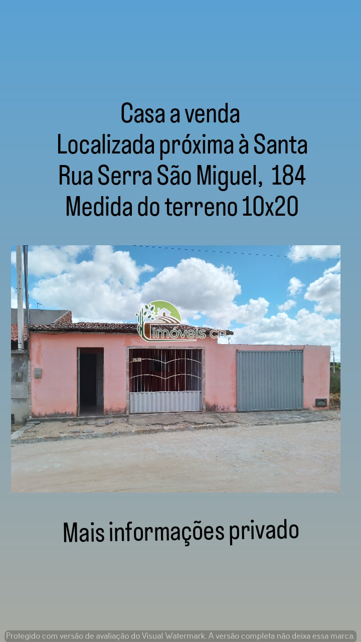 ÓTIMA CASA A VENDA EM SERRA CAIADA/RN COM GARAGEM!
