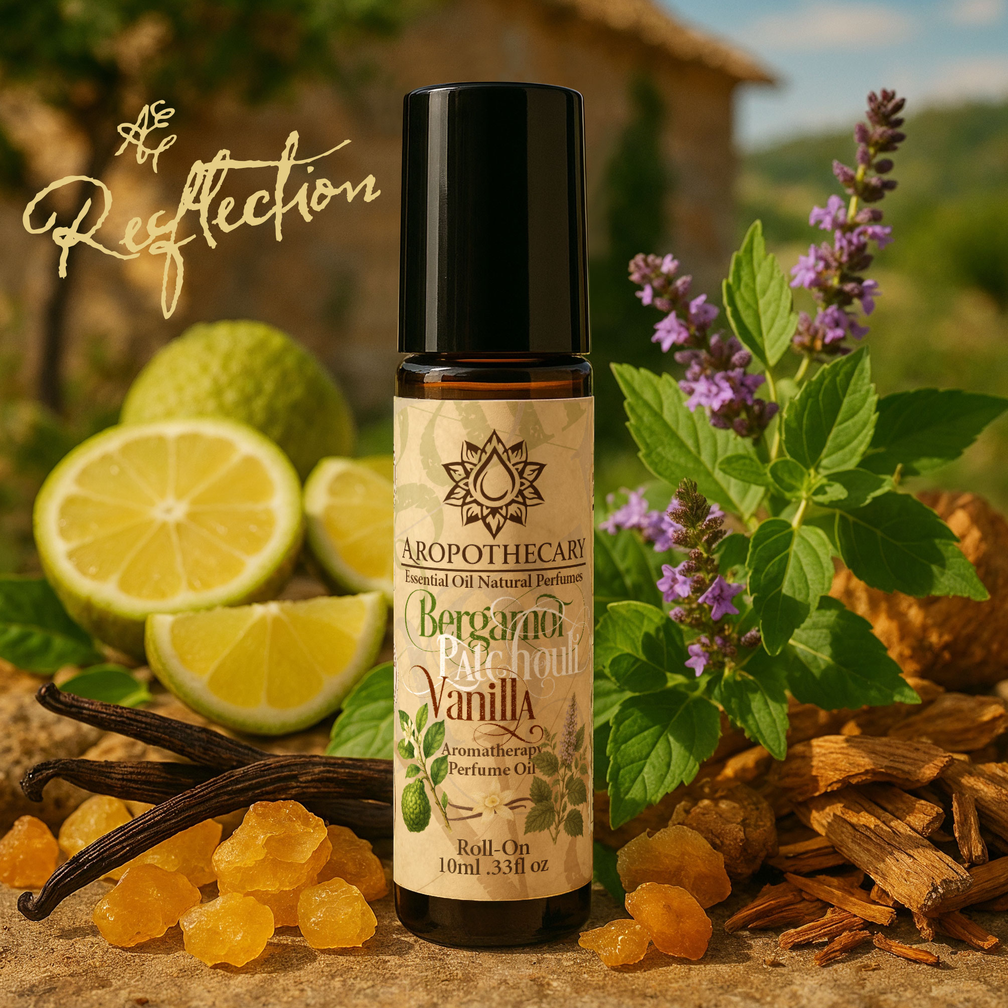REFLECTION - Bergamot, Patchouli Perfume Oil Roll-On