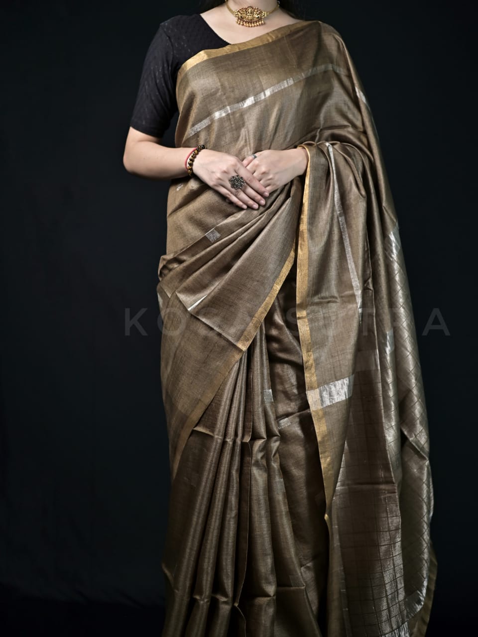 Tusser silk saree
