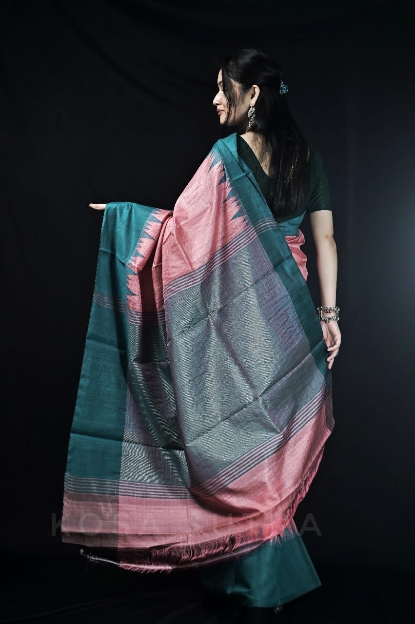 Traditional tussar Silk Saree