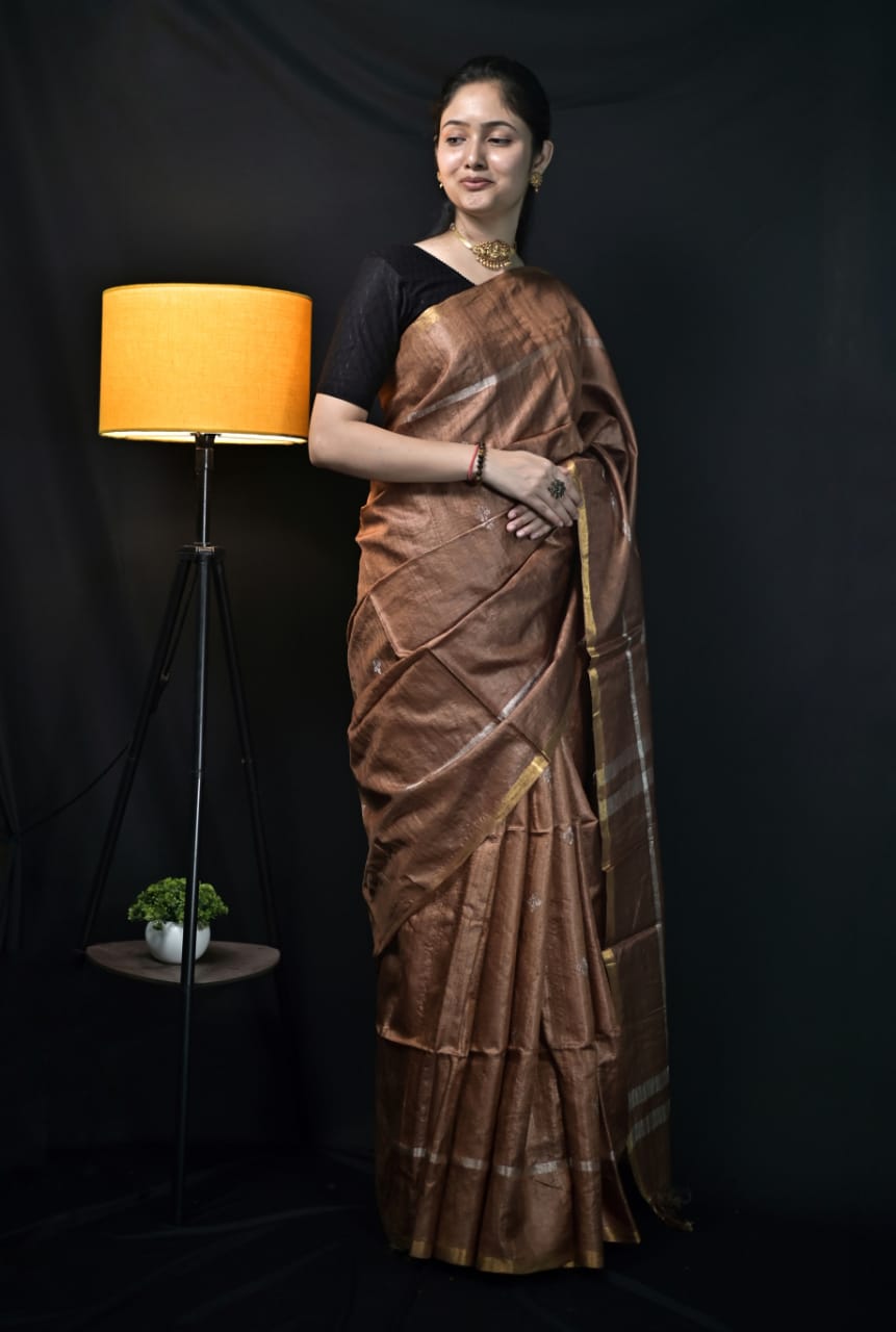 Tusser silk saree
